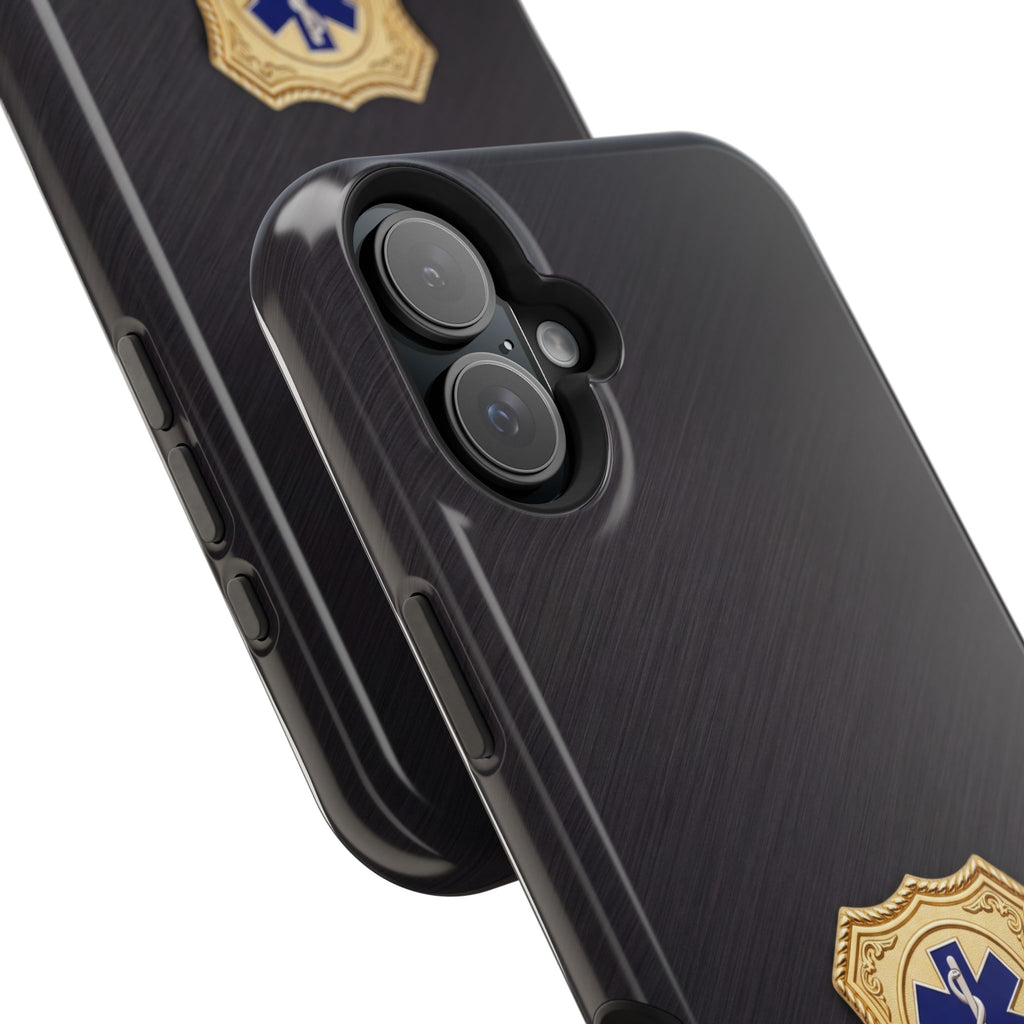 Gold Paramedic Badge Phone Case — Magnetic Wireless Charging Cover