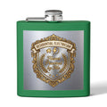 Flask — "Residential Electrician: Homes Powered by Me" (Crest Edition) 6oz Stainless Steel Hip Flask