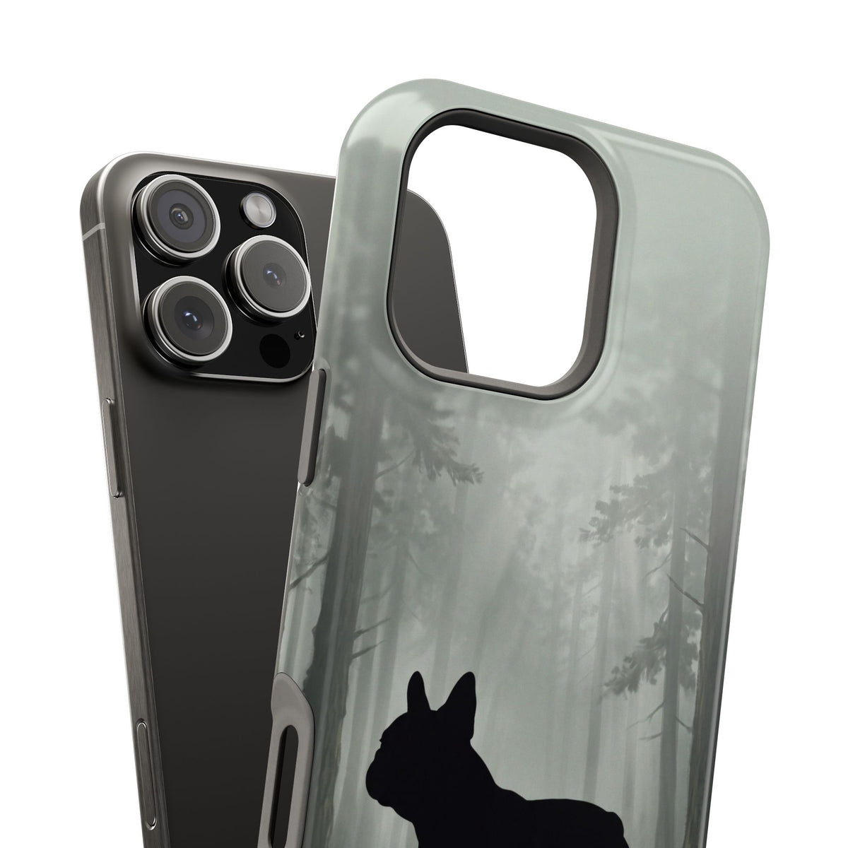 Personalized French Bulldog Misty Forest Phone Case — Wireless Charging Cover