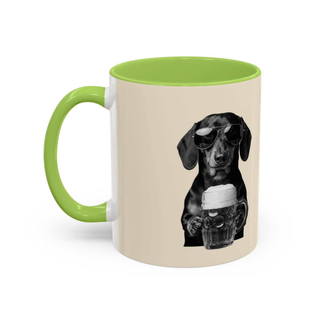 Personalized Dachshund Mug | Custom Name Coffee Mug | Funny Sausage Dog Gift | Beer Lover Dog Mug