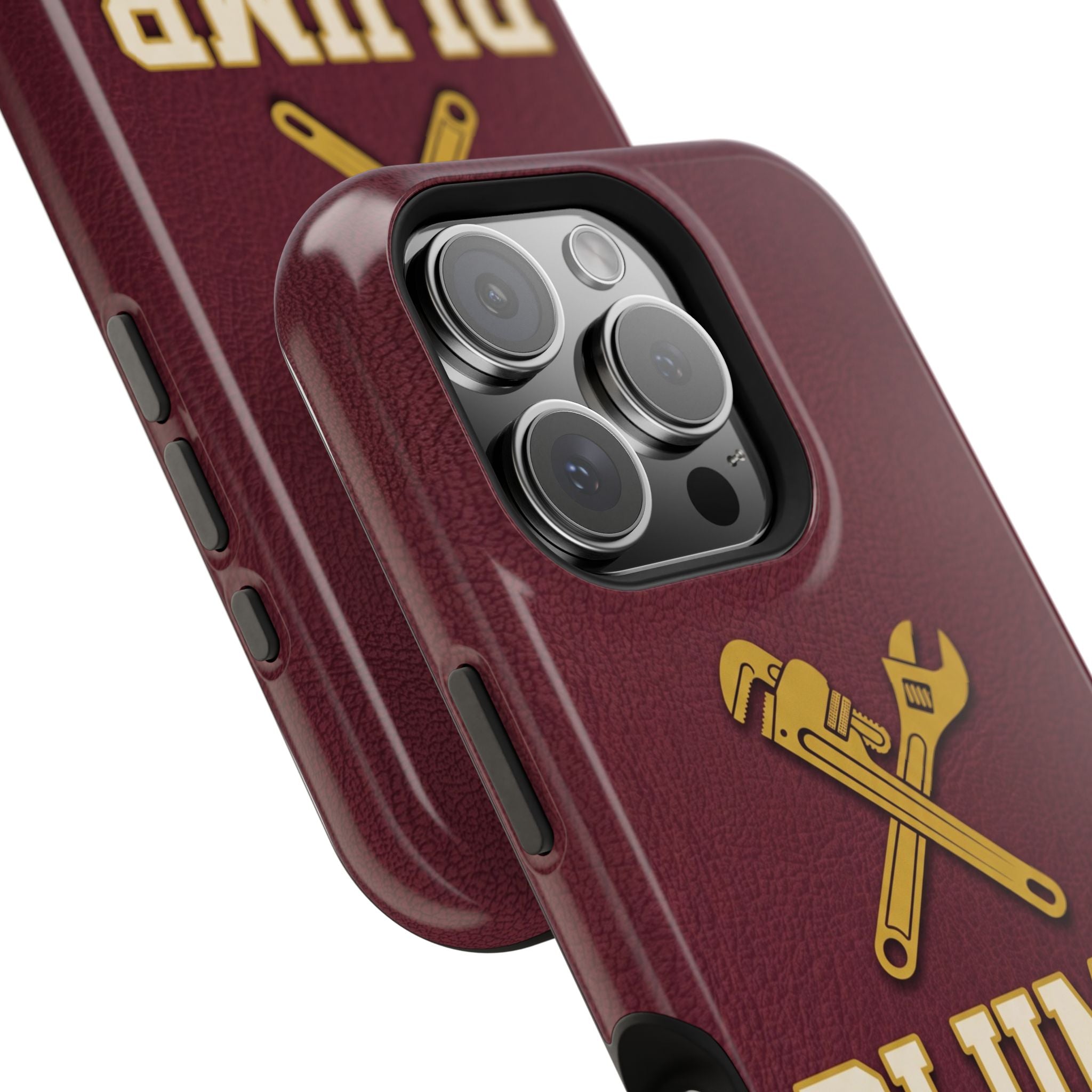 Plumb. Proud. Phone Case — Crossed Wrenches Wireless Charging Cover