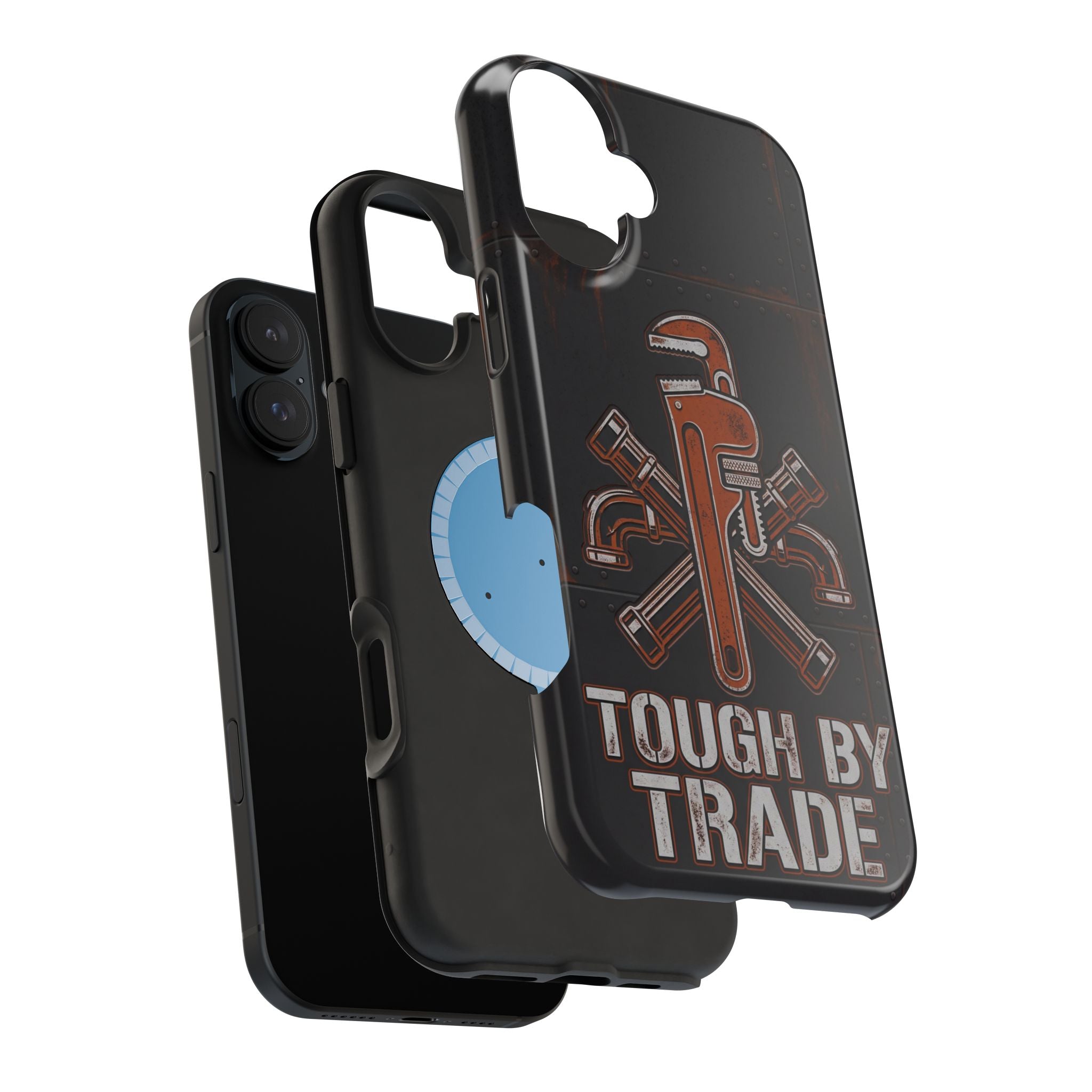 Tough By Trade Phone Case — Crossed Wrenches Wireless Charging Cover