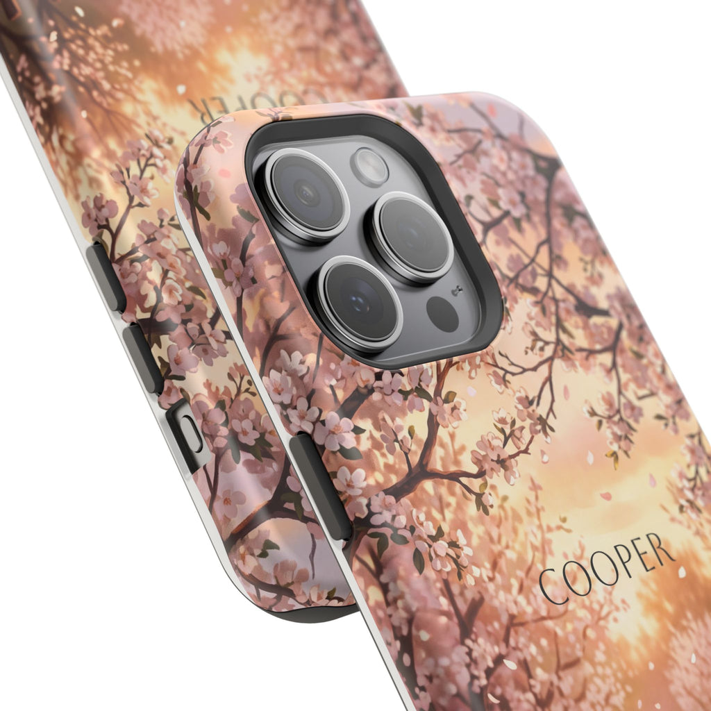 Personalized Golden Retriever Autumn Forest Phone Case — Wireless Charging Cover