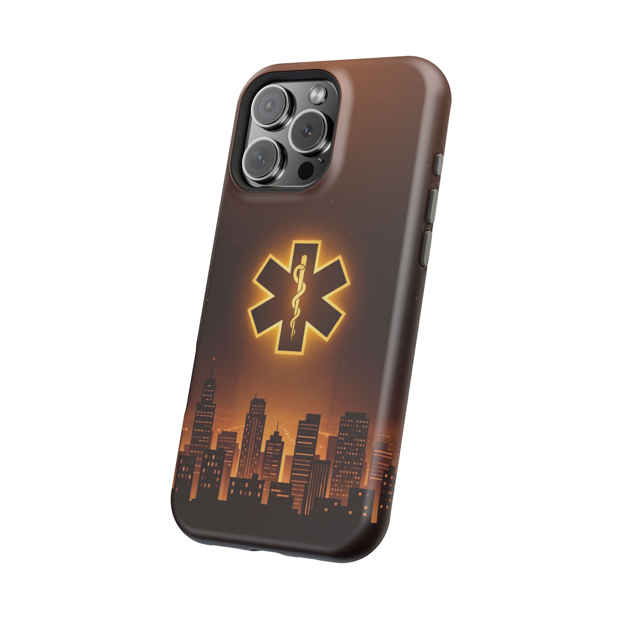 Paramedic/EMT Skyline Phone Case — Magnetic Wireless Charging Cover