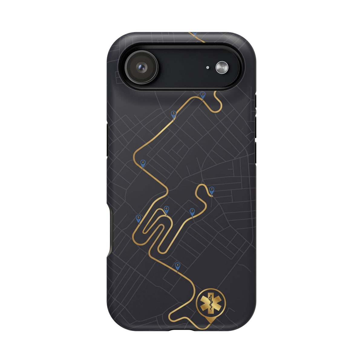 Paramedic/EMT Route Line Phone Case — Magnetic Wireless Charging Cover