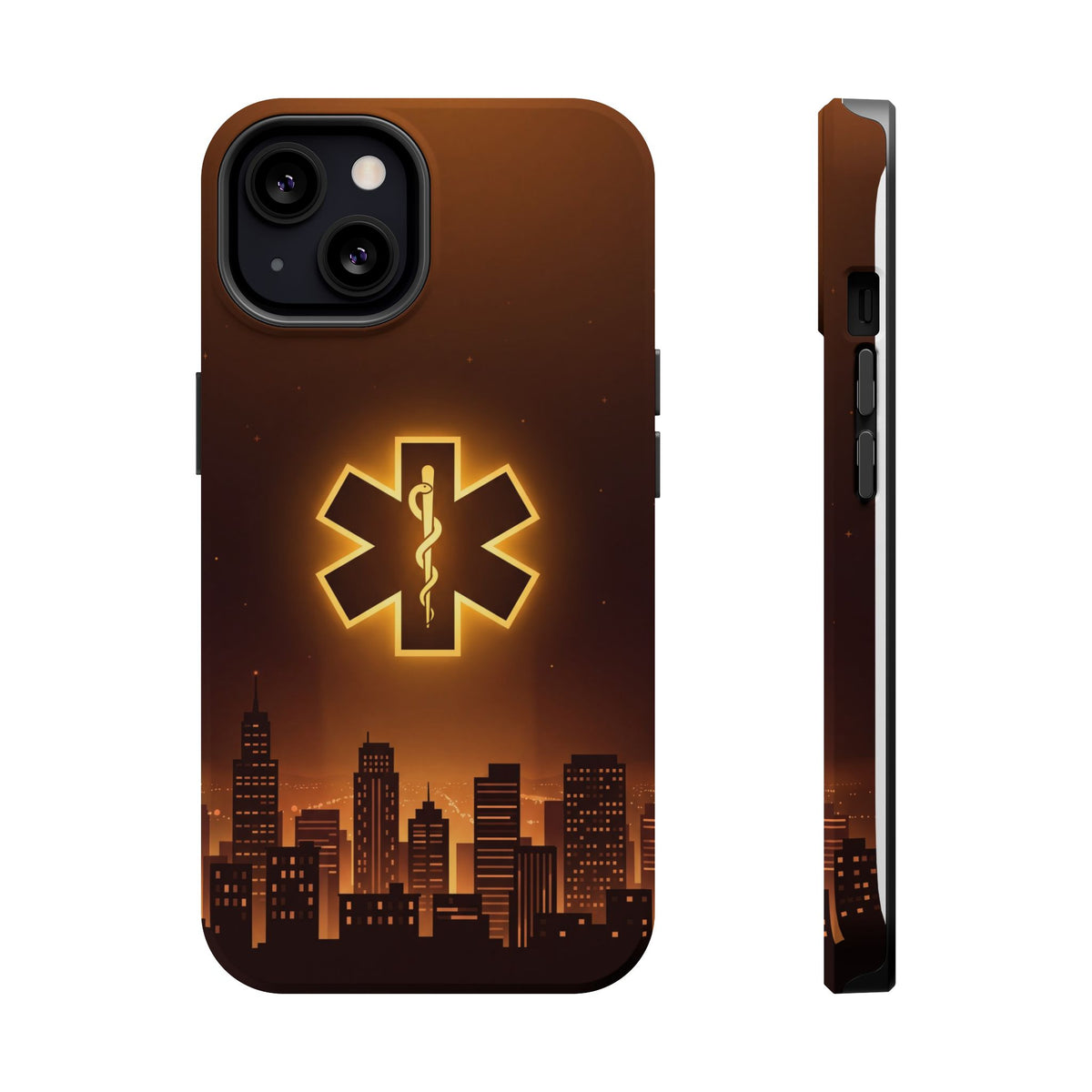 Paramedic/EMT Skyline Phone Case — Magnetic Wireless Charging Cover