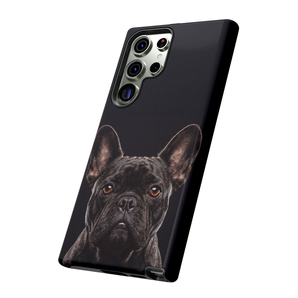 Front-Facing French Bulldog Phone Case | Dramatic Black Studio Portrait | Samsung & iPhone