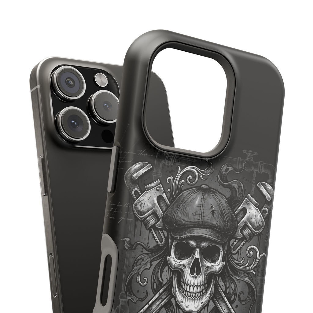 Skull & Wrenches Plumber Phone Case — Wireless Charging Cover