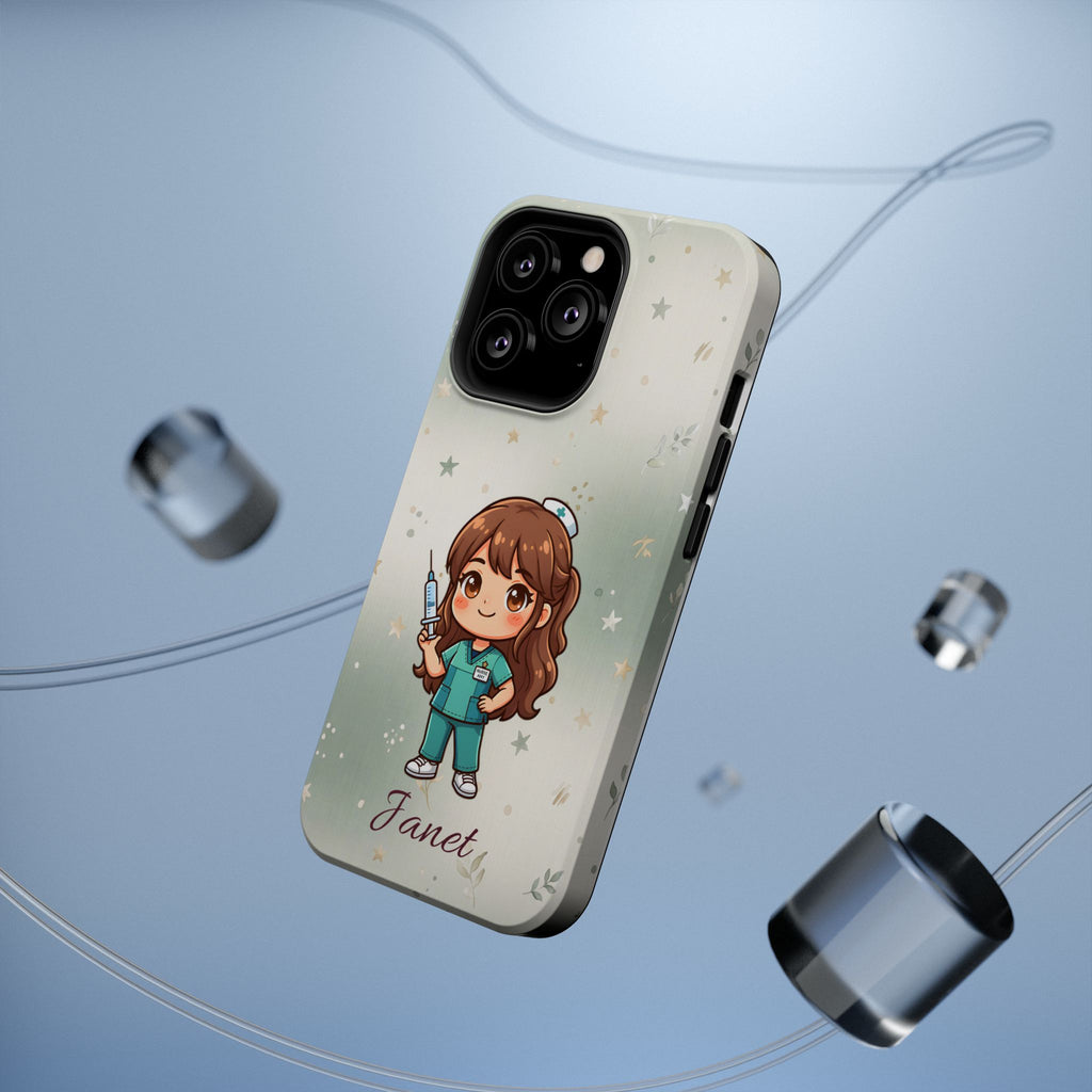 Personalized Nurse with Syringe Phone Case — Wireless Charging Cover