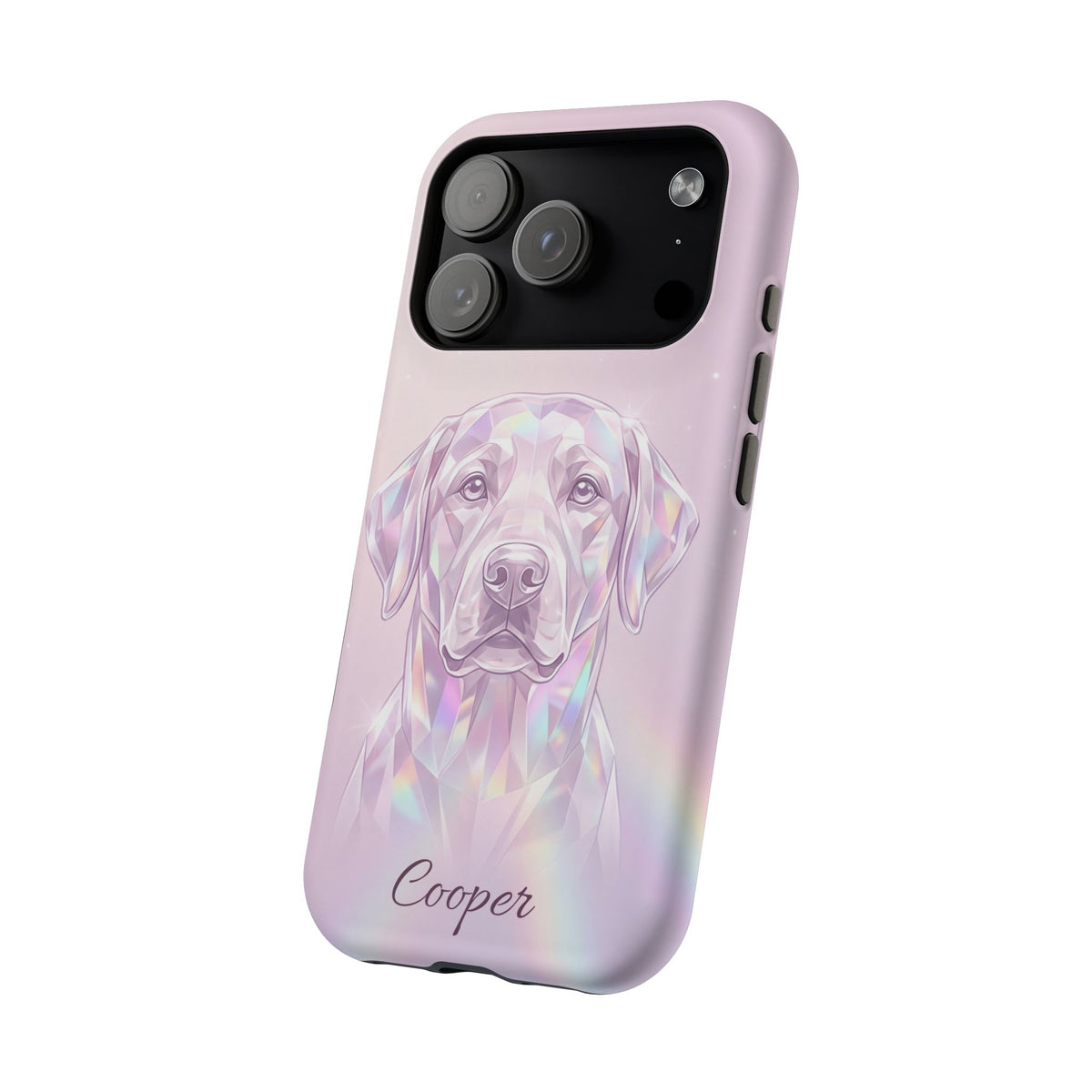 Personalized Crystal Prism Labrador Phone Case — Tough Magnetic Case with Wireless Charging