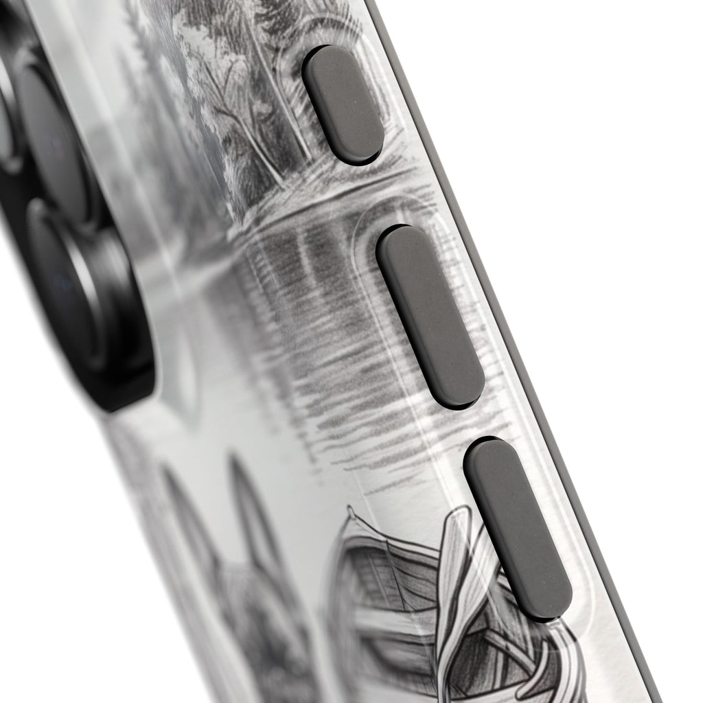 Personalized French Bulldog Lakeside Dock Phone Case — Wireless Charging Cover