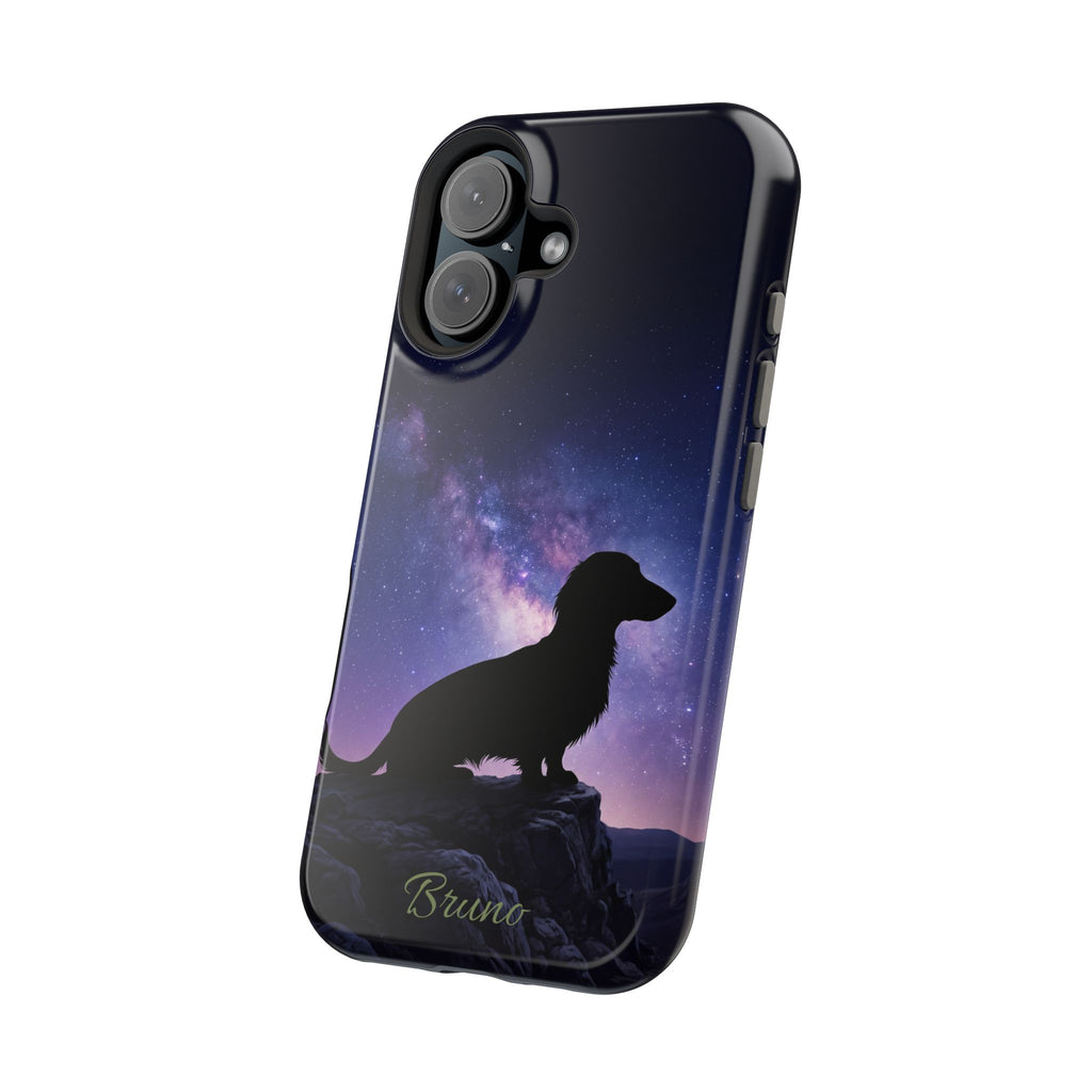 Personalized Dachshund Starry Night Phone Case — Wireless Charging Cover