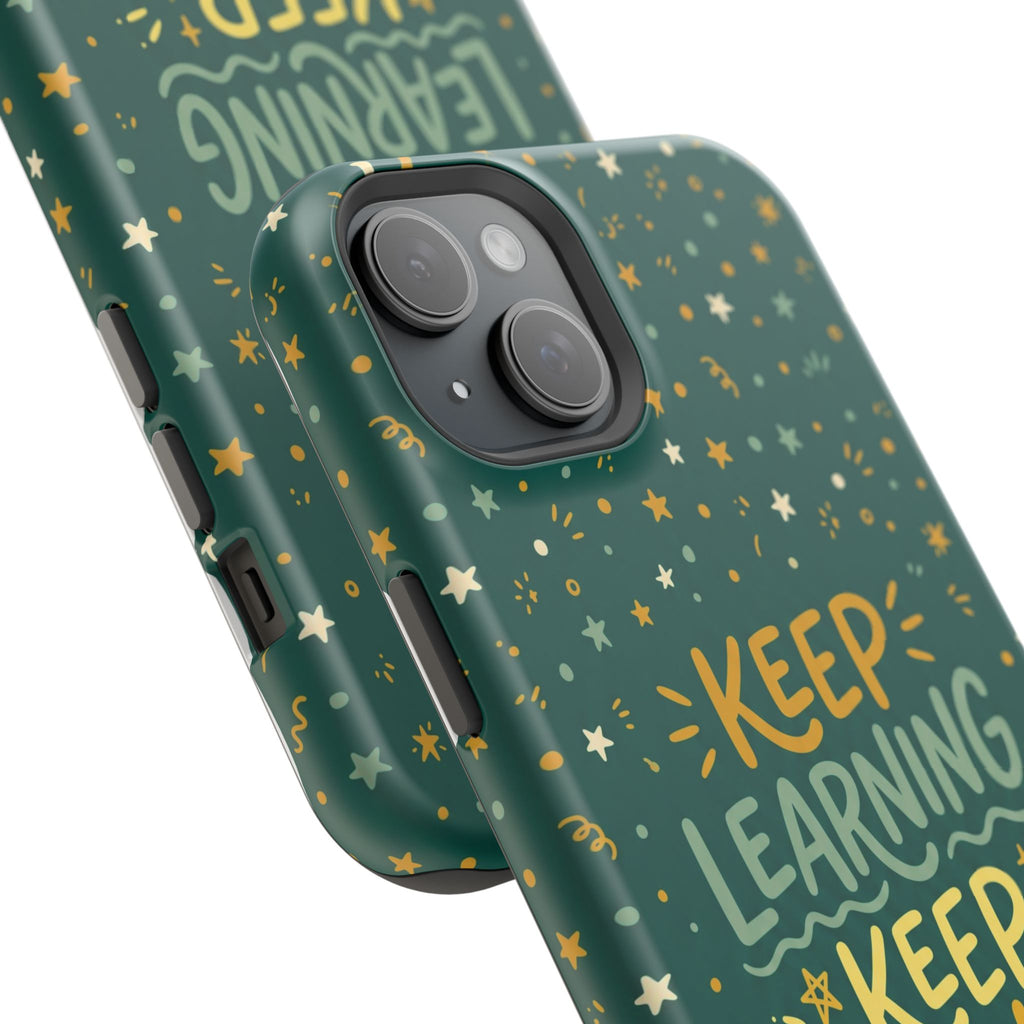 Keep Learning Keep Growing Teacher Phone Case — Wireless Charging Cover