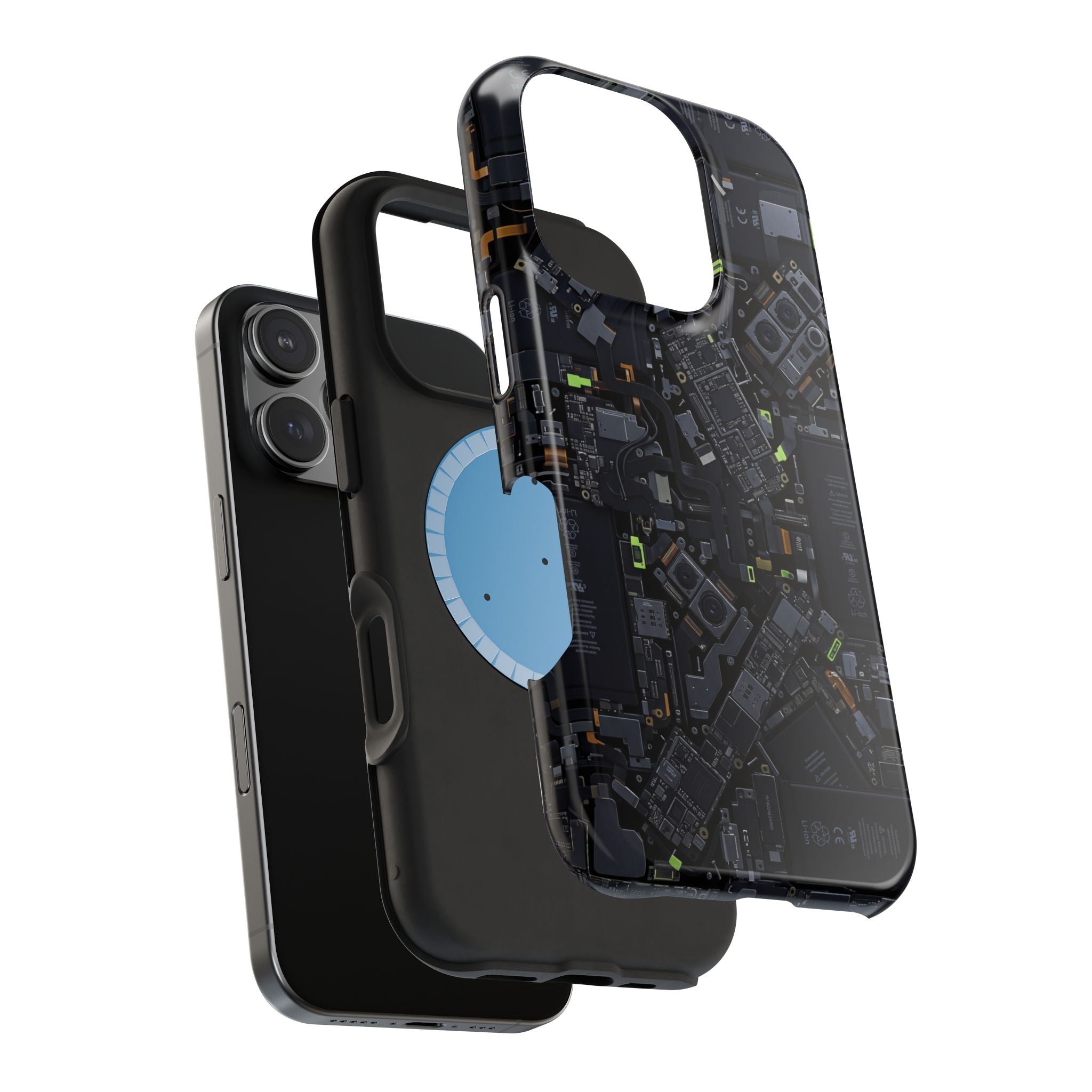 Circuit Core Phone Case — Motherboard Print Wireless Charging Cover