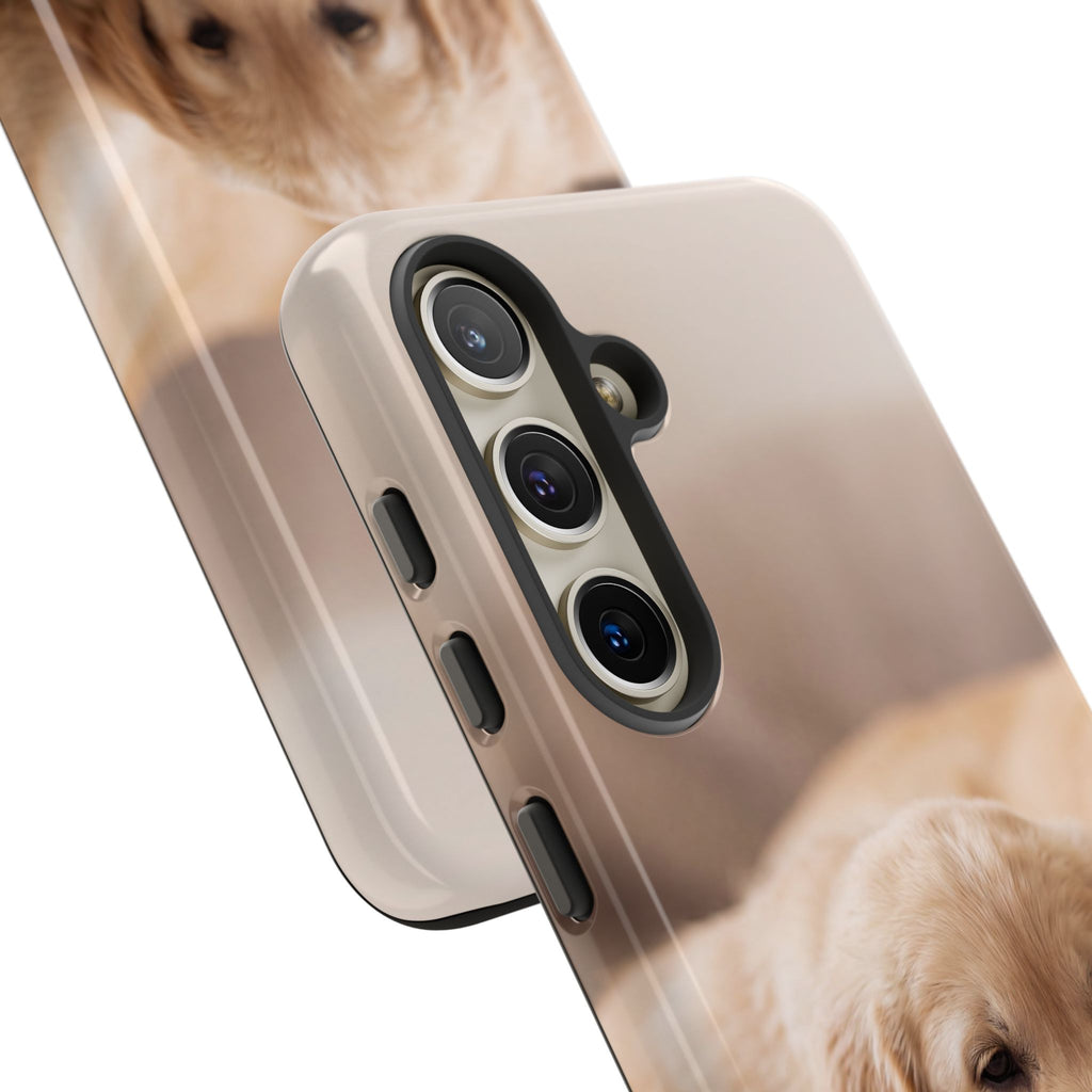 Sleepy Golden Retriever Puppy Phone Case | Cozy Cuddly Puppy Portrait | Samsung & iPhone