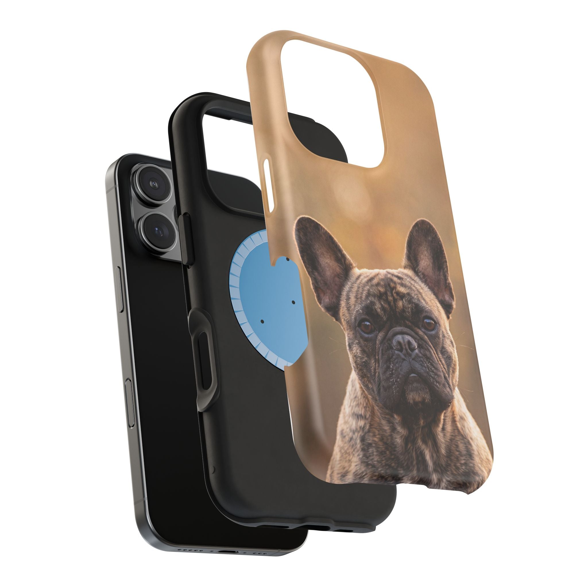 Brindle French Bulldog Phone Case — Impact-Resistant Wireless Charging Cover