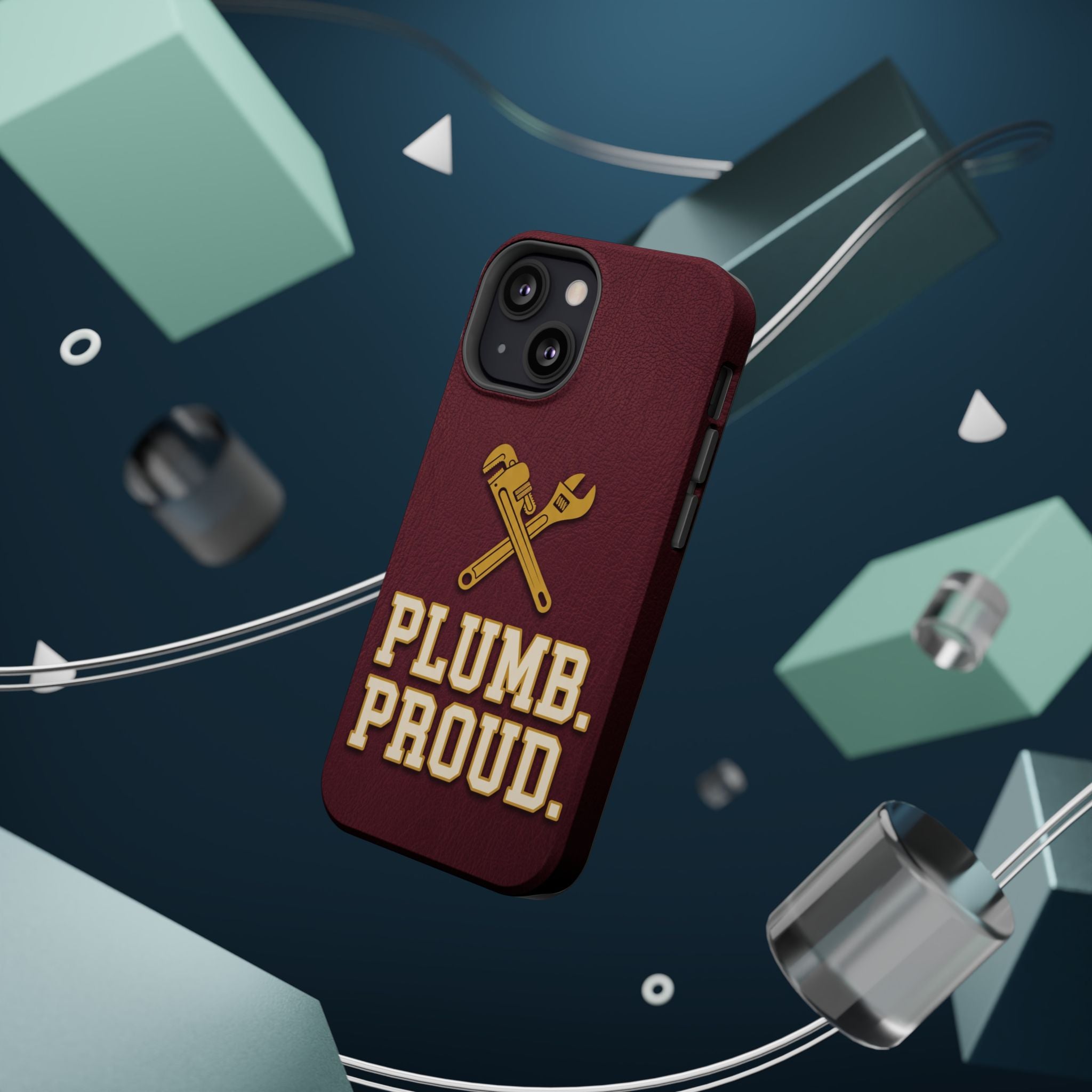 Plumb. Proud. Phone Case — Crossed Wrenches Wireless Charging Cover