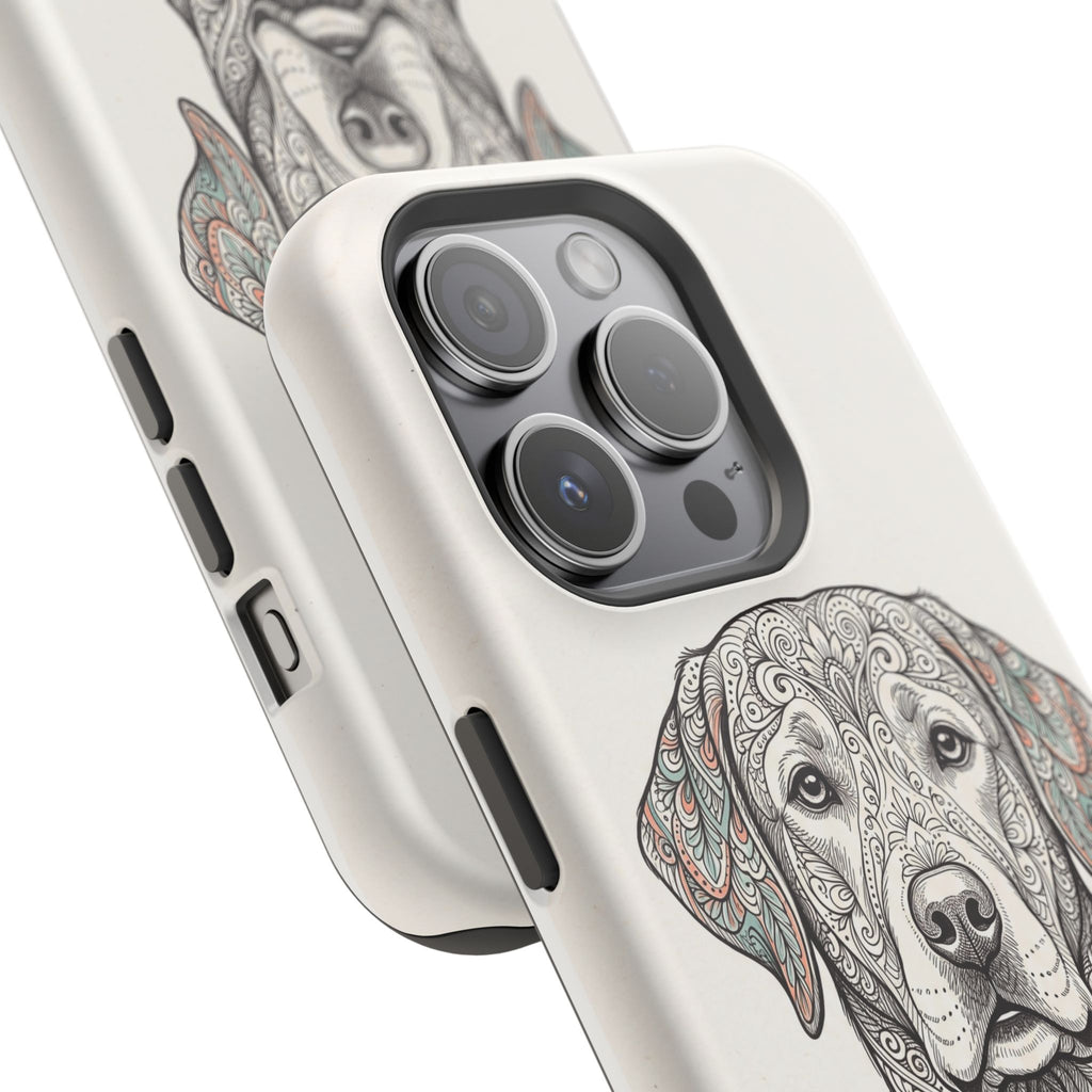 Mandala Labrador Phone Case — Tough Magnetic Case with Wireless Charging