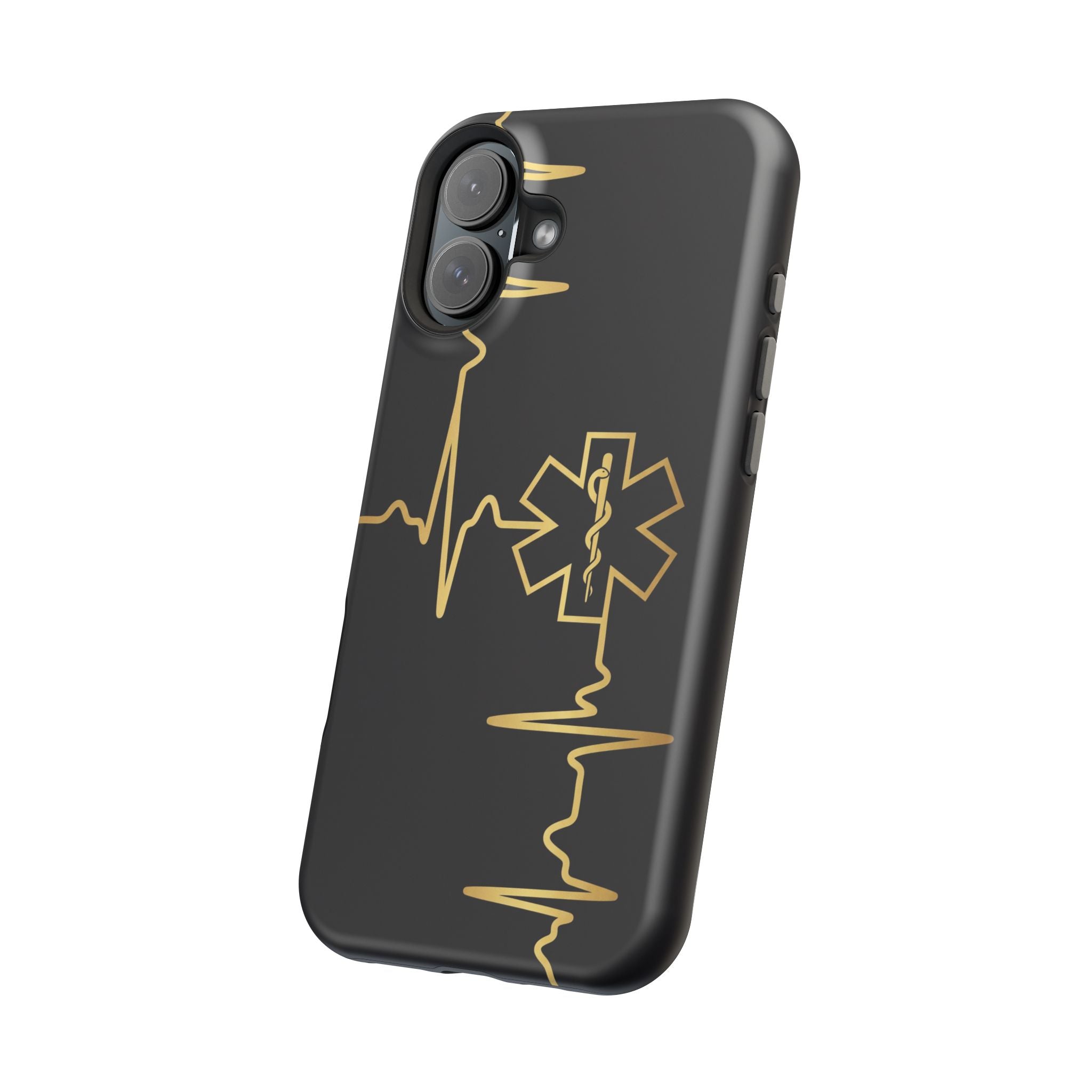 Paramedic/EMT Heartbeat Line Phone Case — Magnetic Wireless Charging Cover