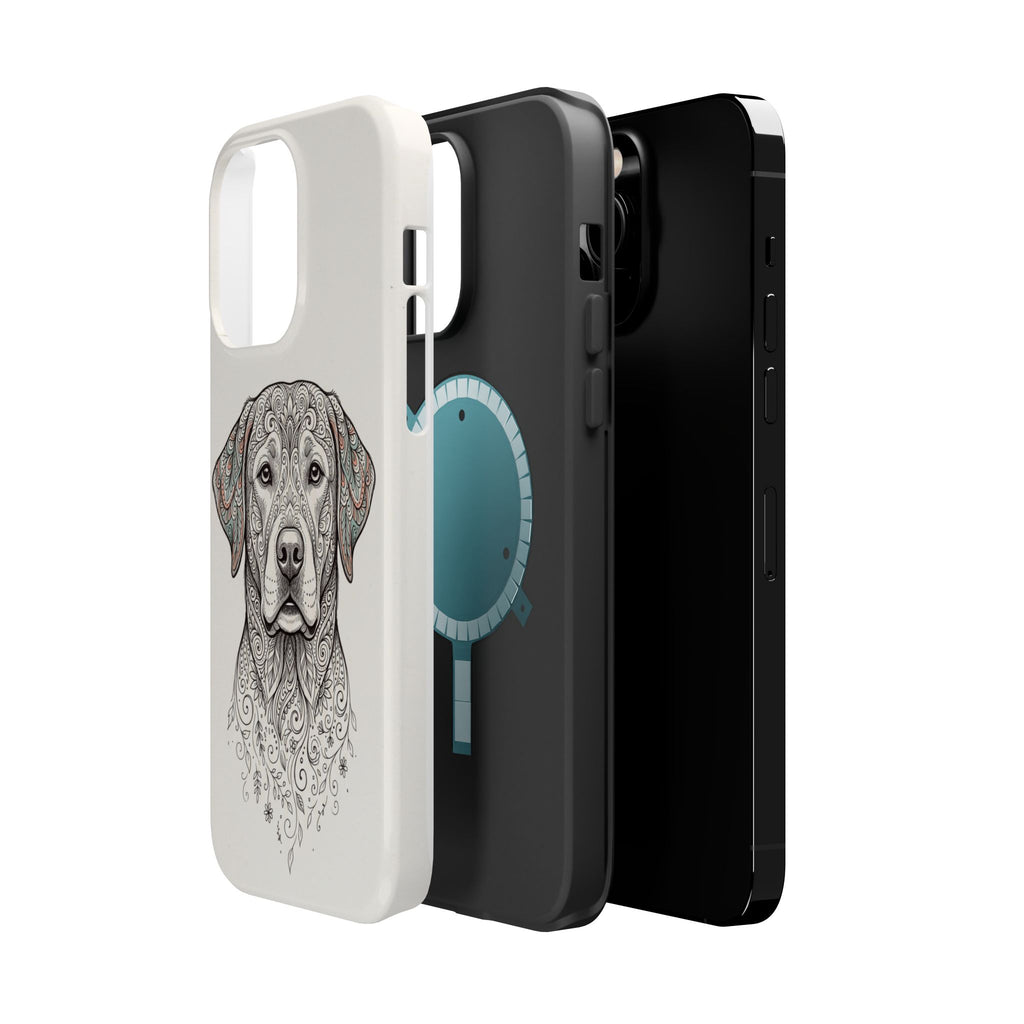 Mandala Labrador Phone Case — Tough Magnetic Case with Wireless Charging