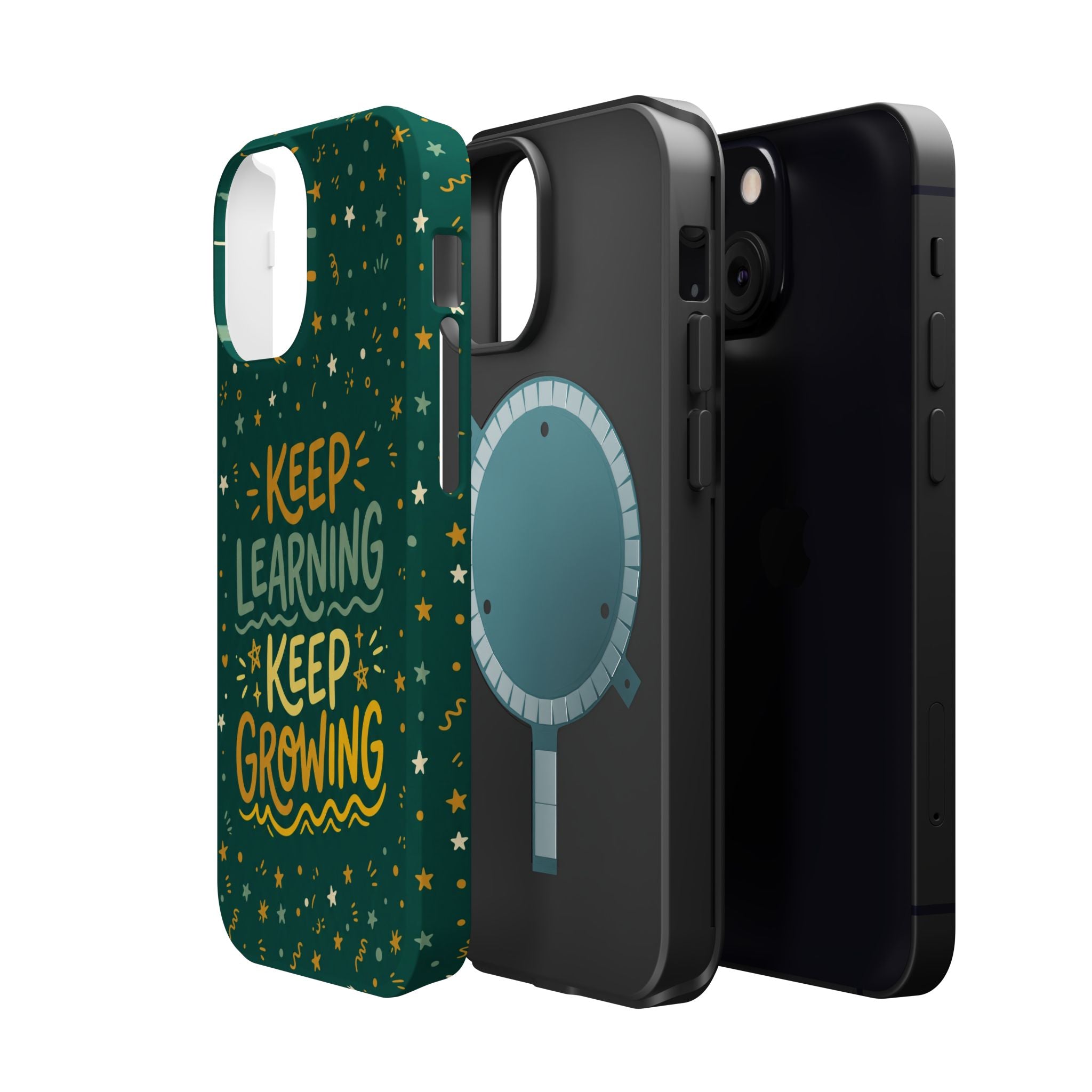 Keep Learning Keep Growing Teacher Phone Case — Wireless Charging Cover