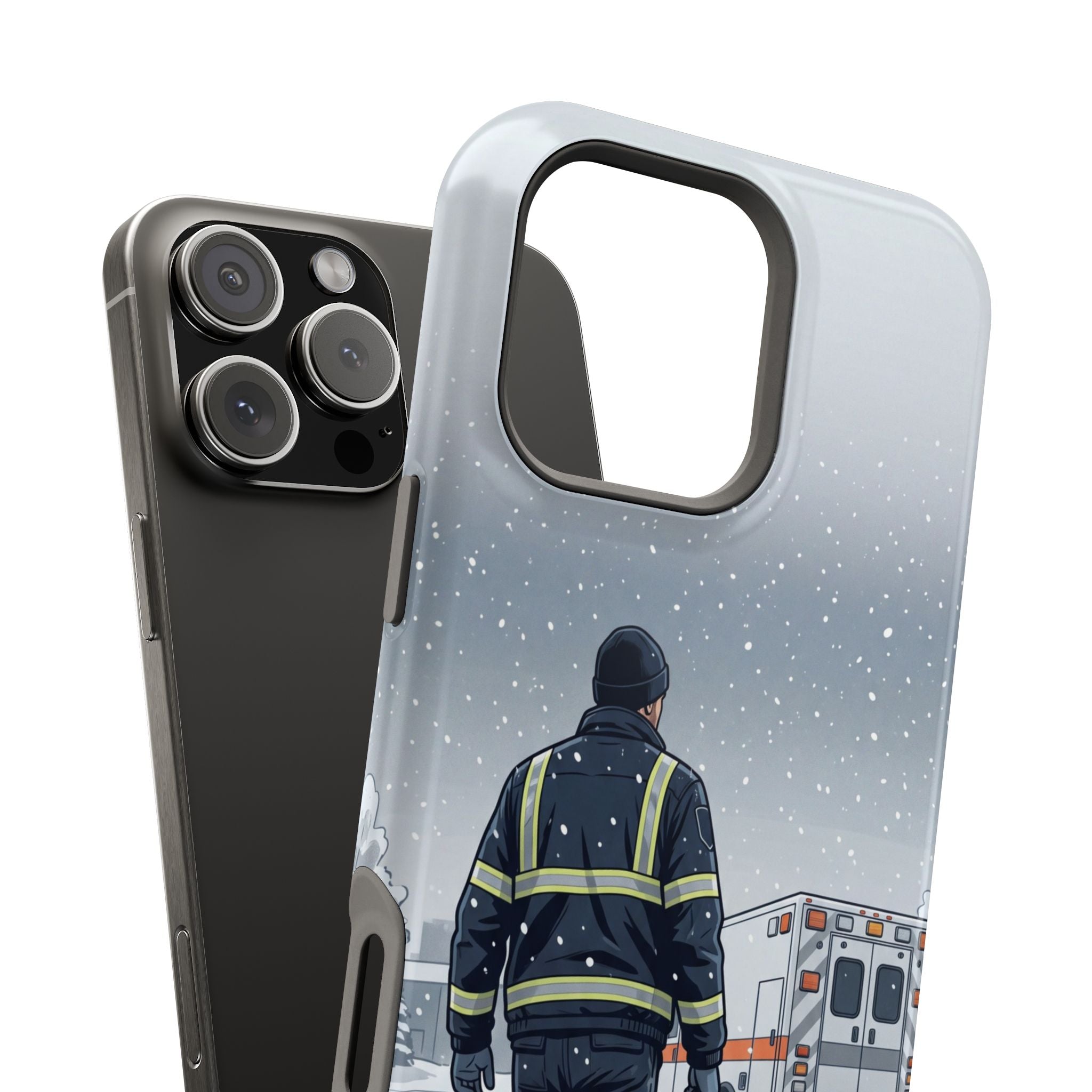 Bold Paramedic/EMT Portrait Phone Case — Magnetic Wireless Charging Cover