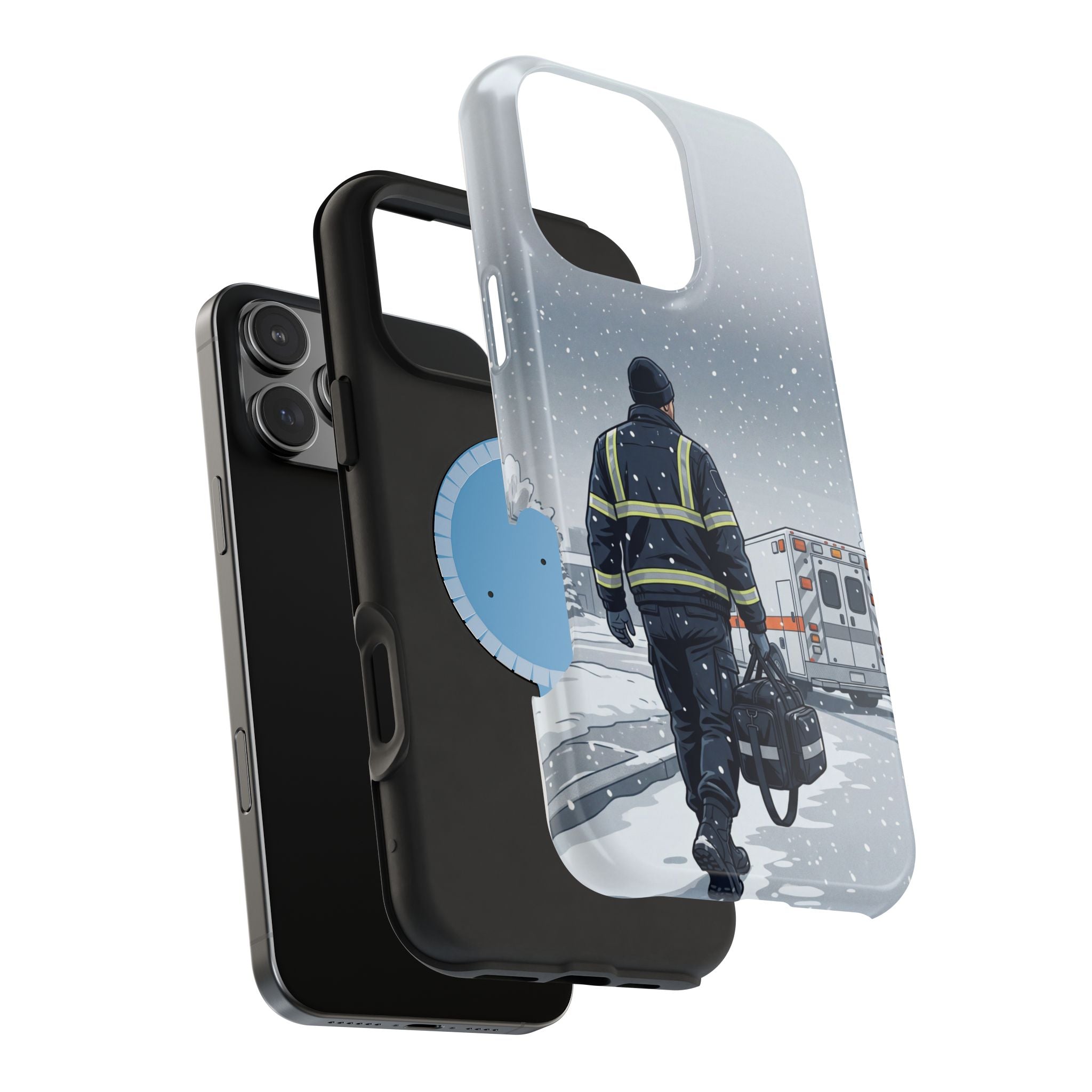 Bold Paramedic/EMT Portrait Phone Case — Magnetic Wireless Charging Cover