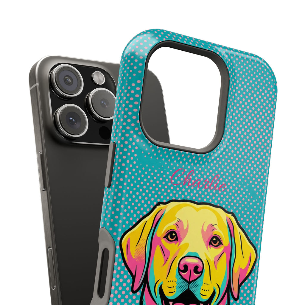 Personalized Pop Art Labrador Phone Case — Tough Magnetic Case with Wireless Charging