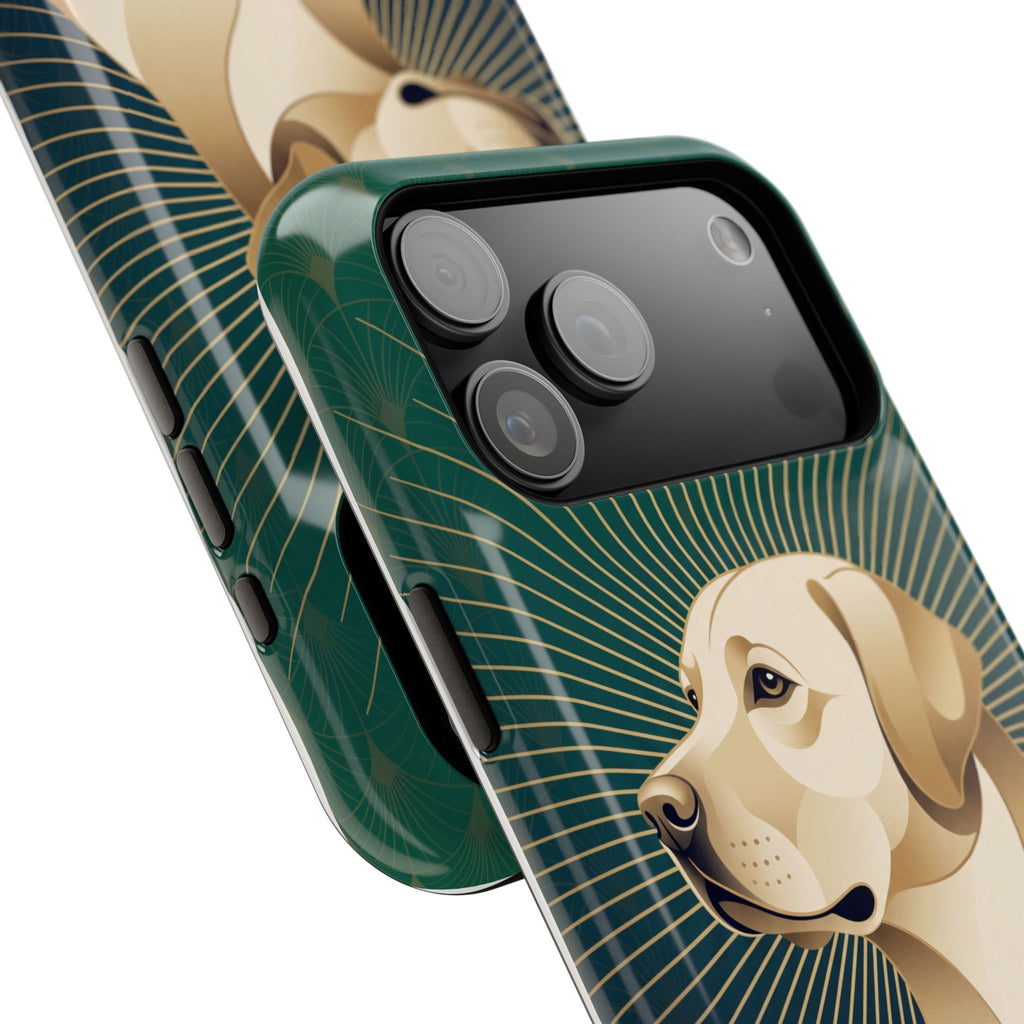 Art Deco Labrador Phone Case — Tough Magnetic Case with Wireless Charging