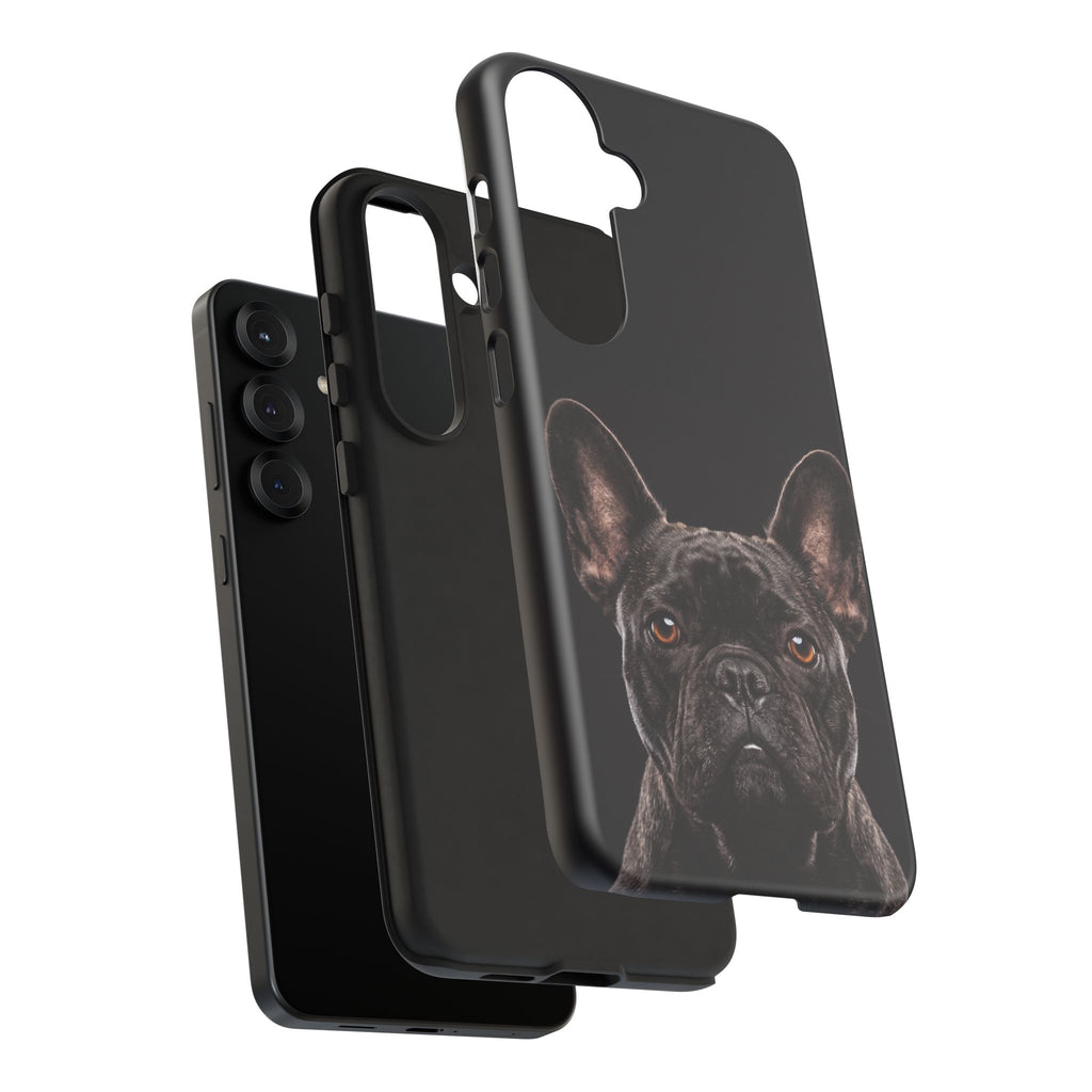 Front-Facing French Bulldog Phone Case | Dramatic Black Studio Portrait | Samsung & iPhone