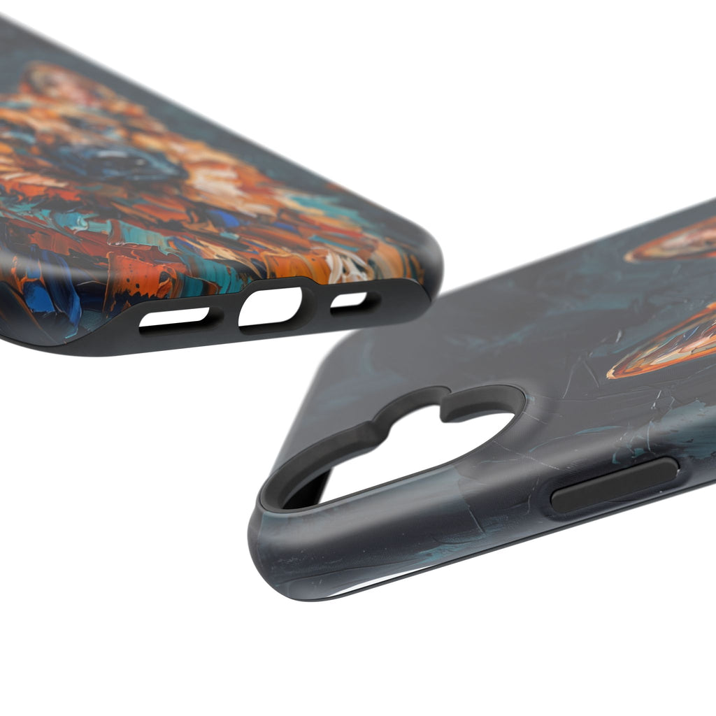 German Shepherd Phone Case | Palette Knife Painting Art — Tough Magnetic Case with Wireless Charging