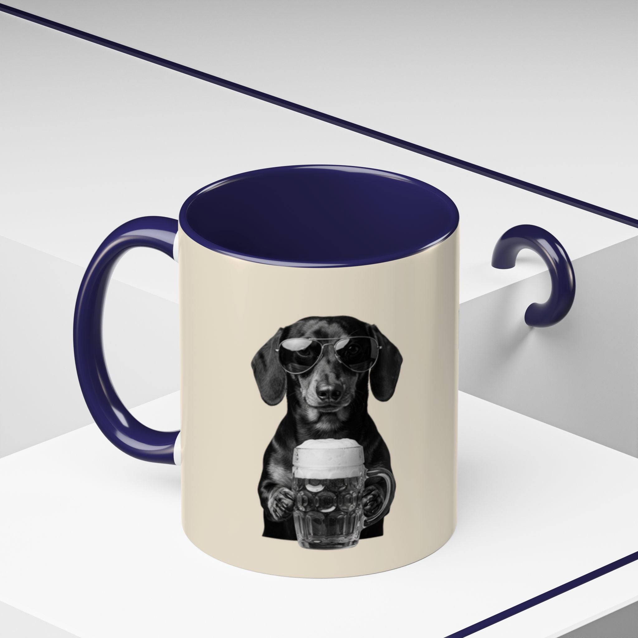 Personalized Dachshund Mug | Custom Name Coffee Mug | Funny Sausage Dog Gift | Beer Lover Dog Mug