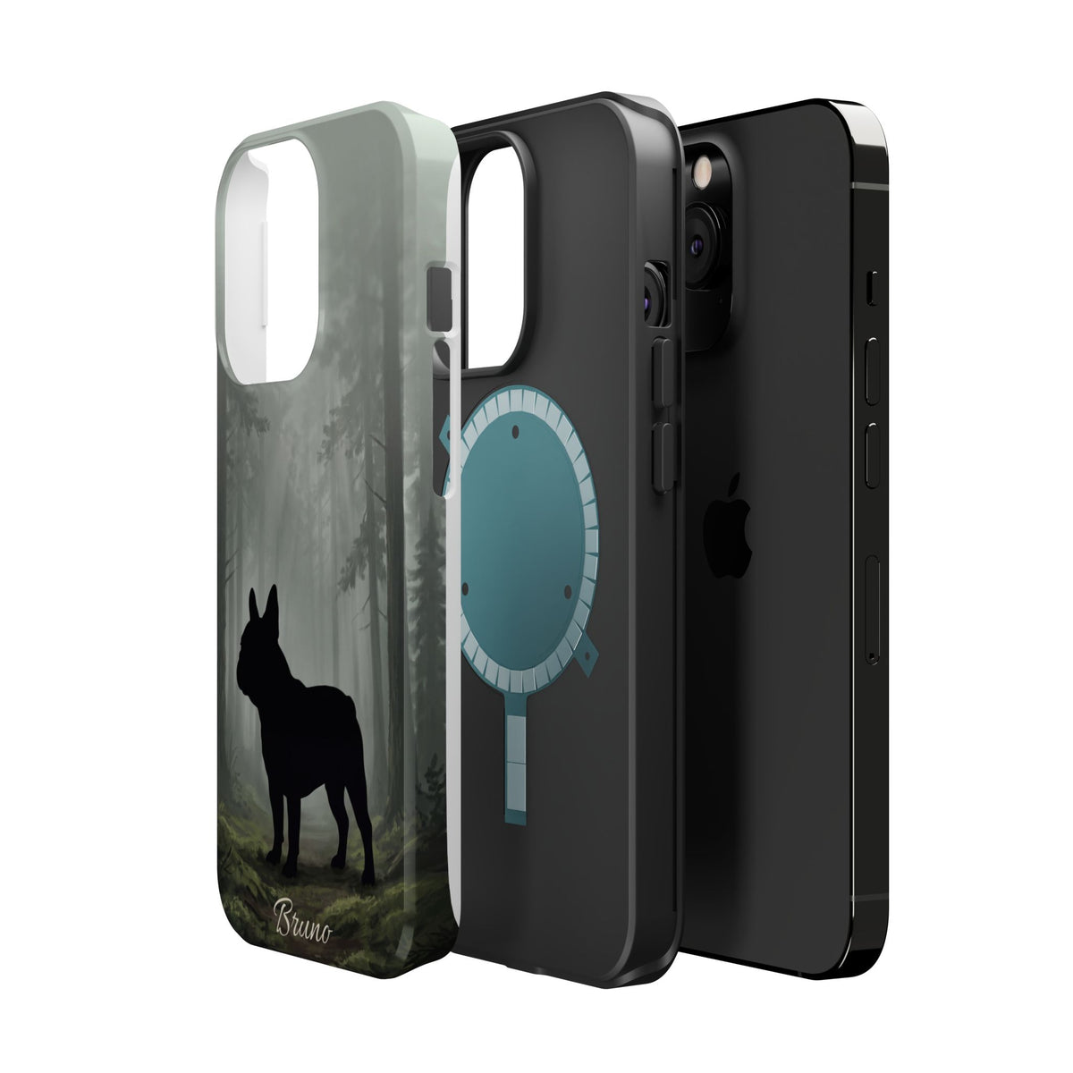Personalized French Bulldog Misty Forest Phone Case — Wireless Charging Cover