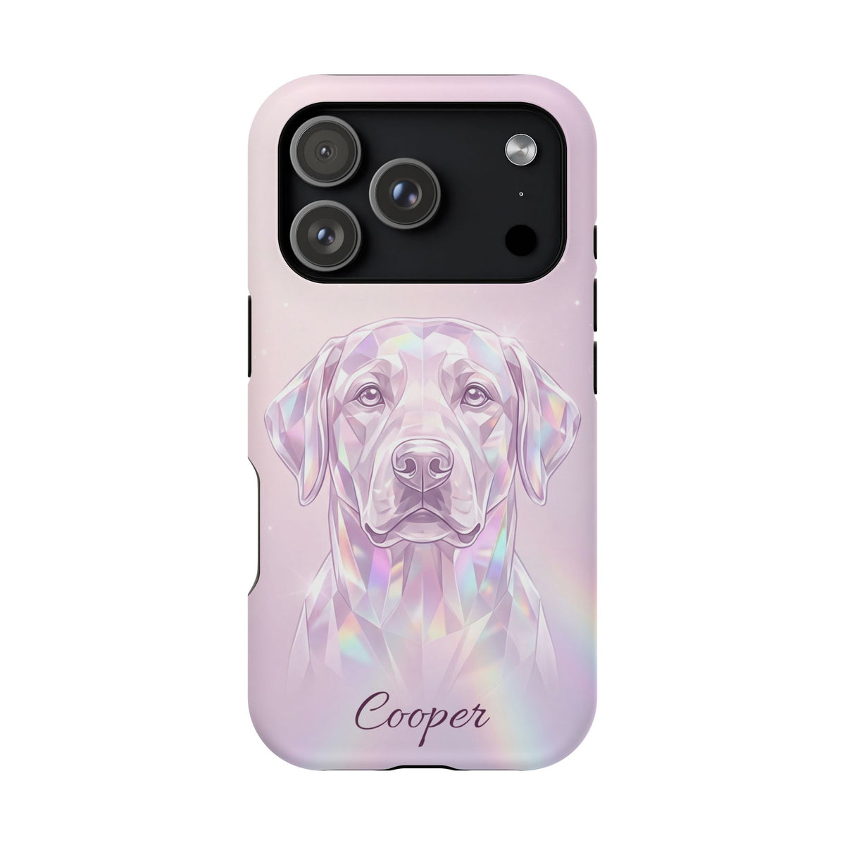 Personalized Crystal Prism Labrador Phone Case — Tough Magnetic Case with Wireless Charging