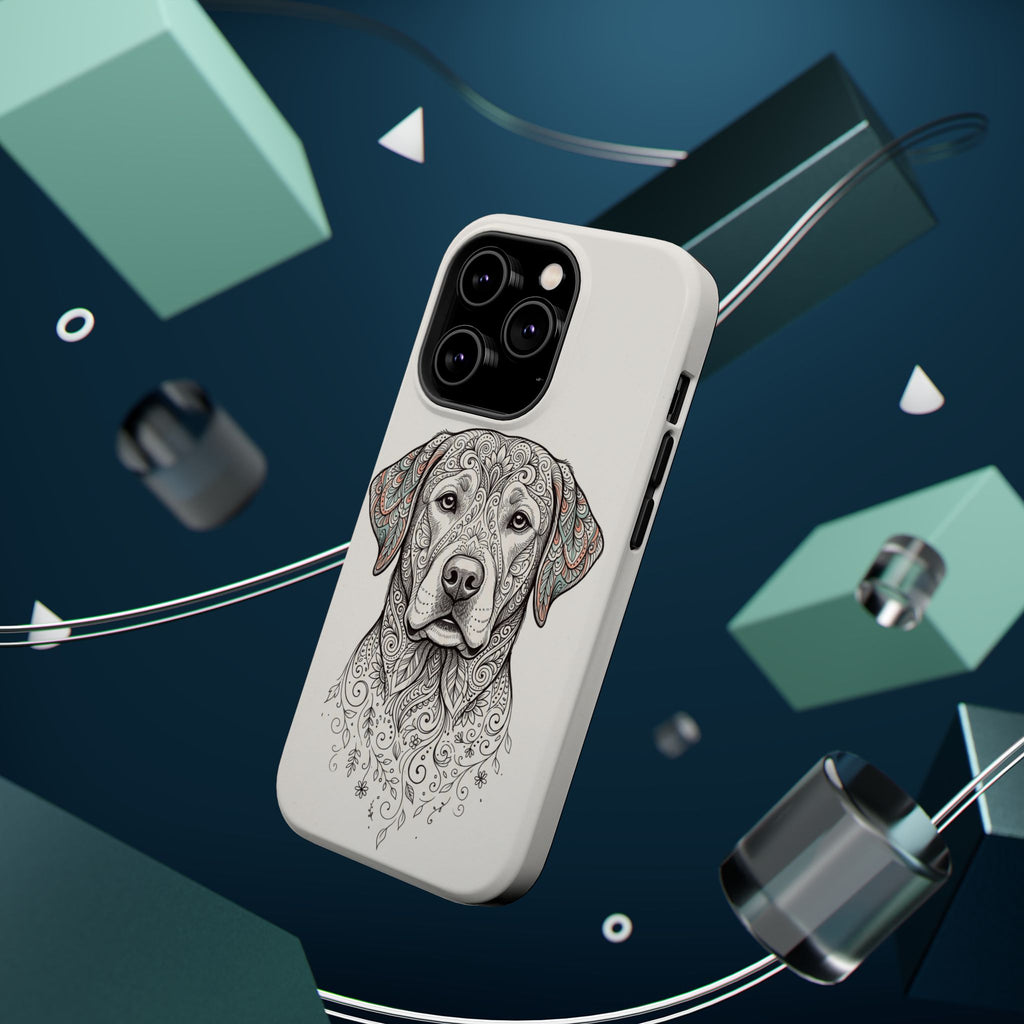 Mandala Labrador Phone Case — Tough Magnetic Case with Wireless Charging
