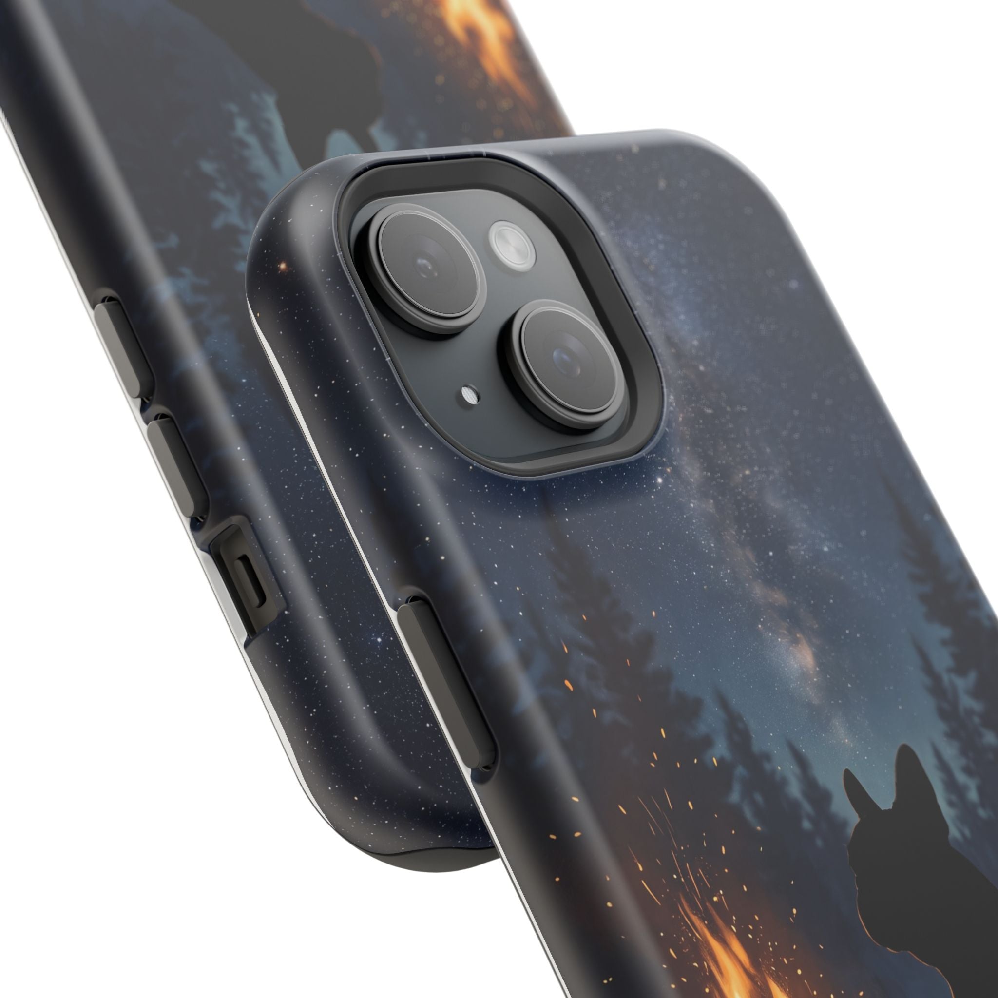 Personalized French Bulldog Campfire Phone Case — Wireless Charging Cover