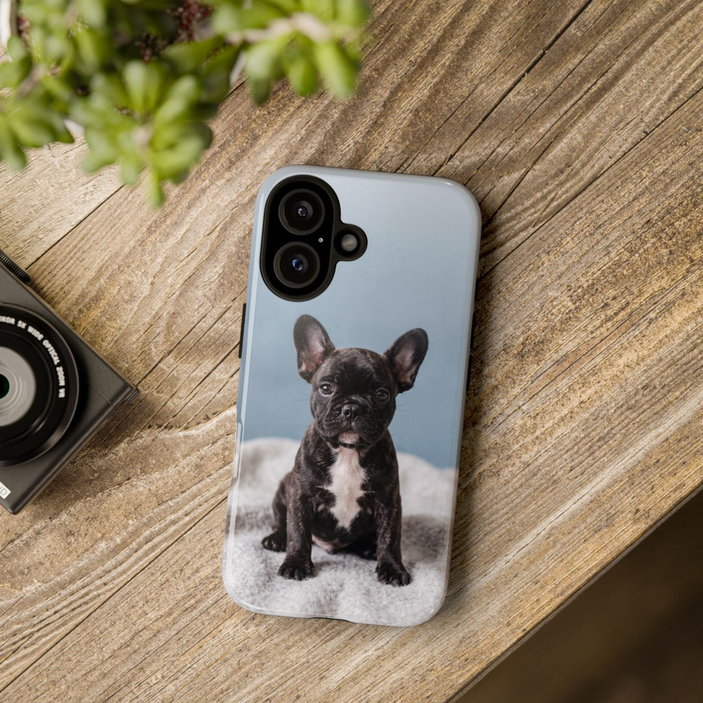 French Bulldog Puppy Phone Case | Adorable Brindle Frenchie Portrait | Samsung & iPhone