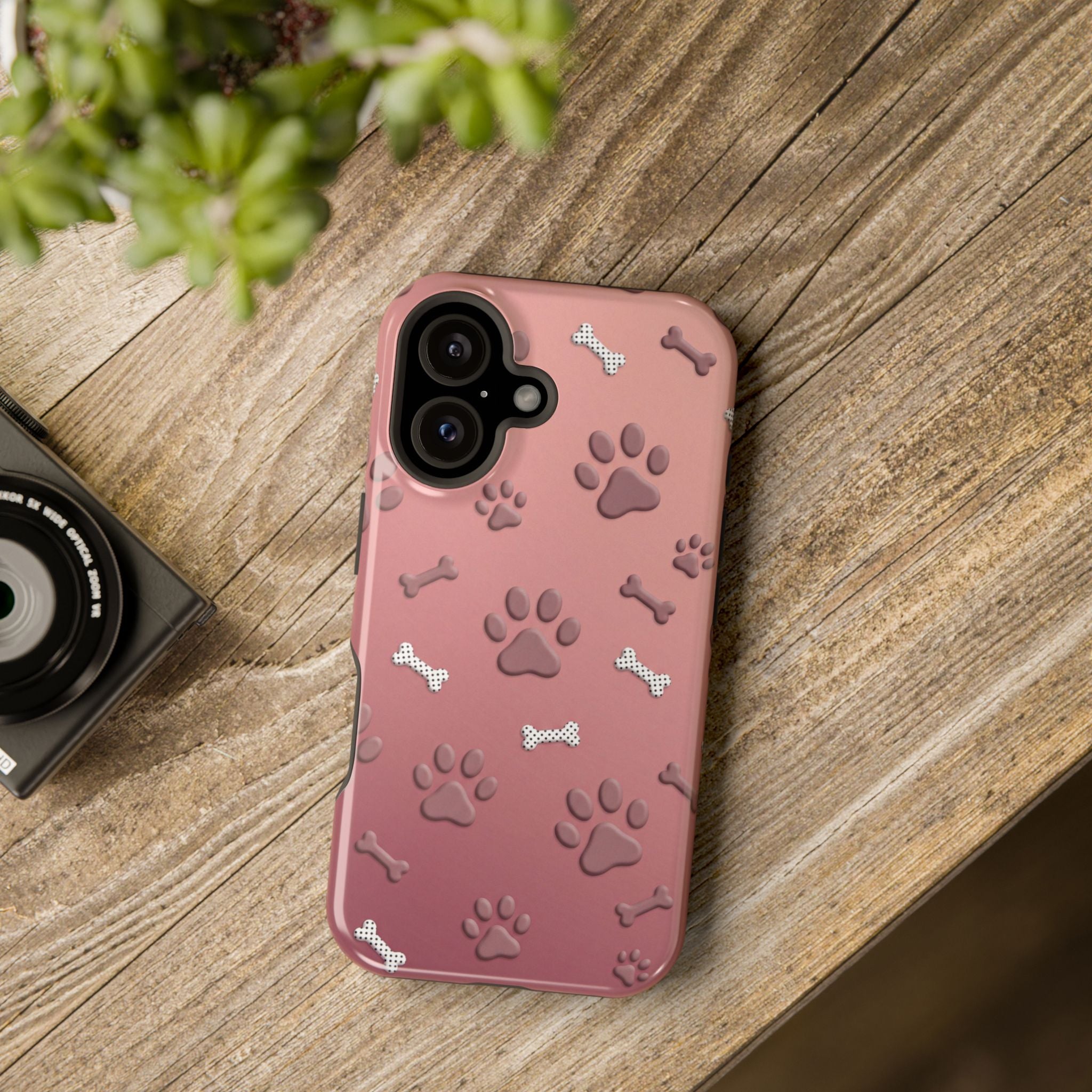 Paws & Bones Phone Case — Impact-Resistant Wireless Charging Cover