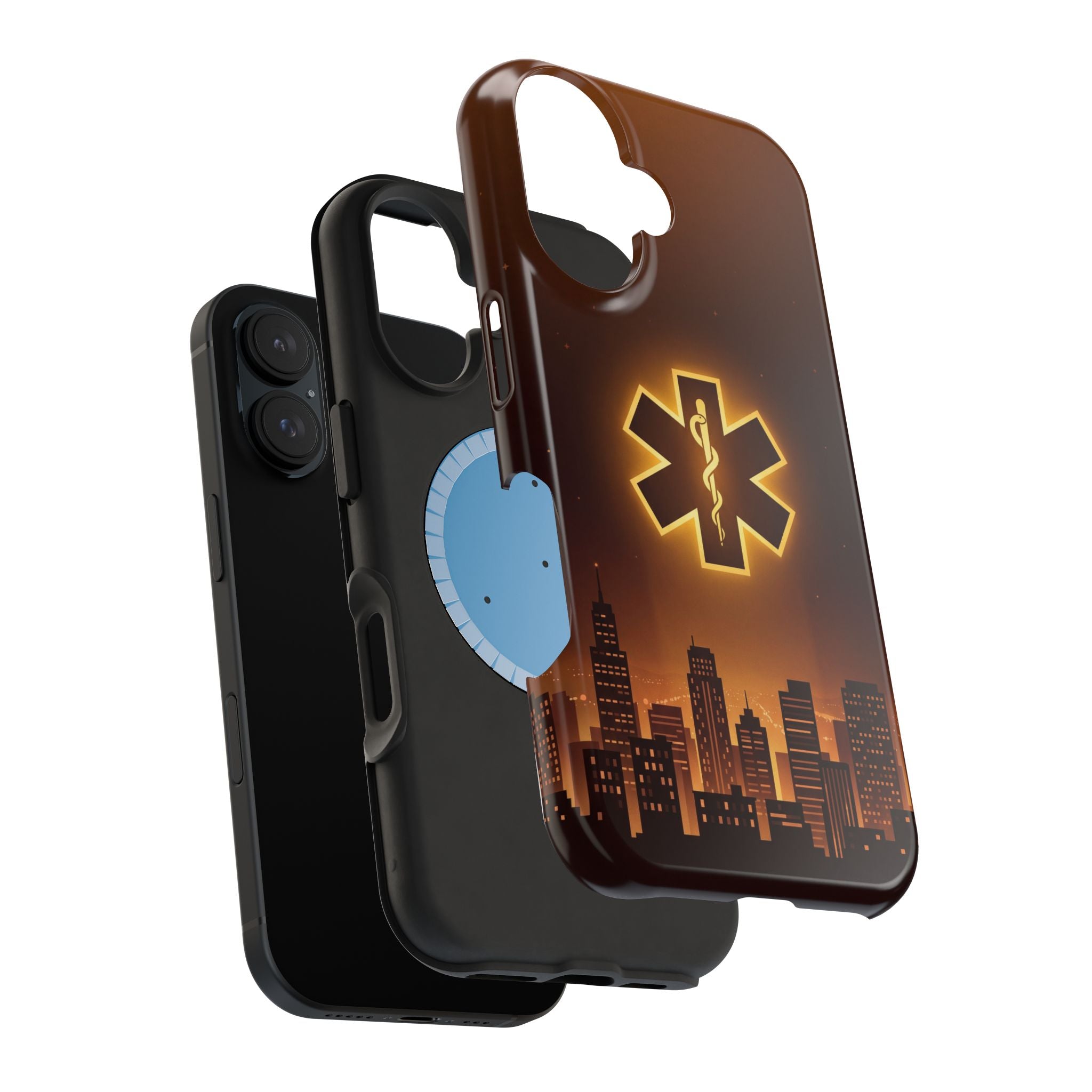 Paramedic/EMT Skyline Phone Case — Magnetic Wireless Charging Cover