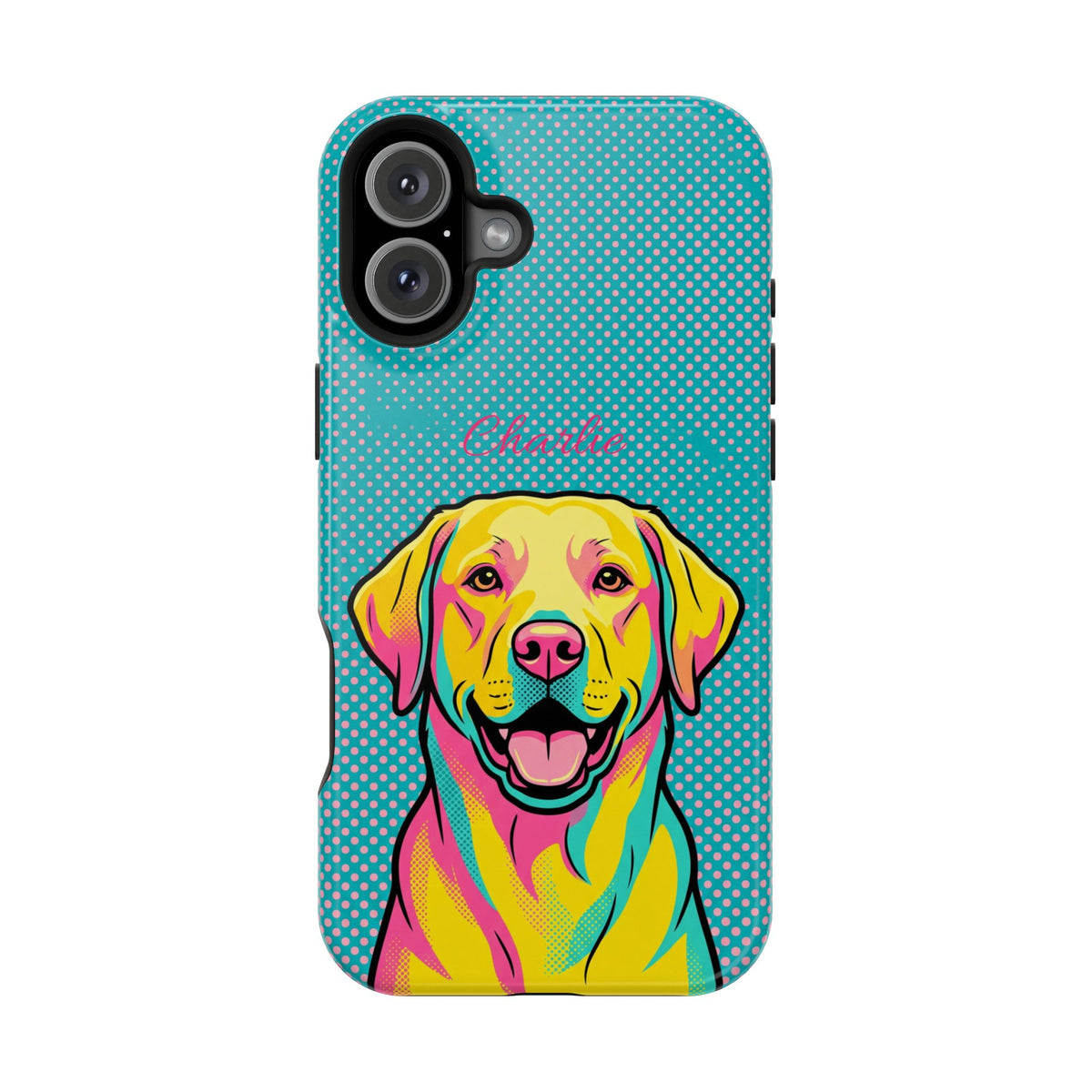 Personalized Pop Art Labrador Phone Case — Tough Magnetic Case with Wireless Charging