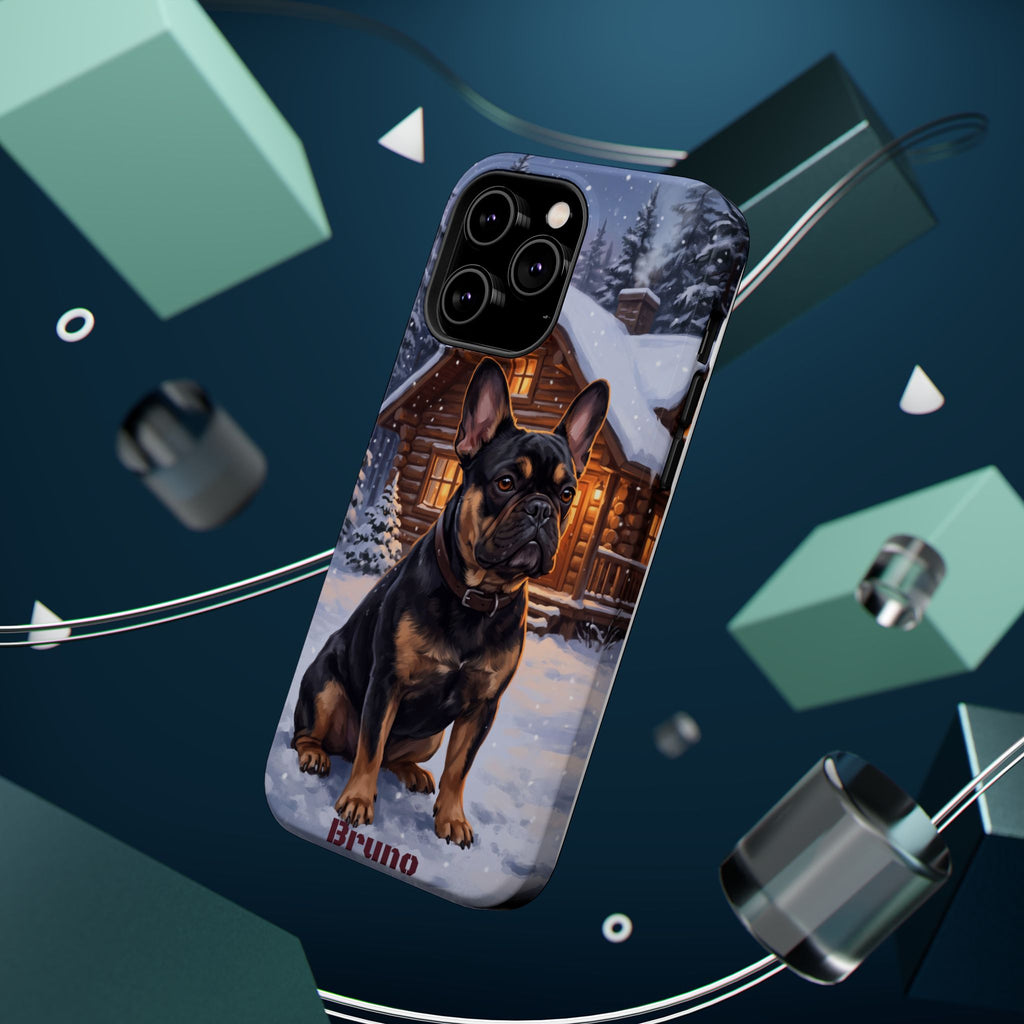 Personalized French Bulldog Cozy Cabin Phone Case — Wireless Charging Cover