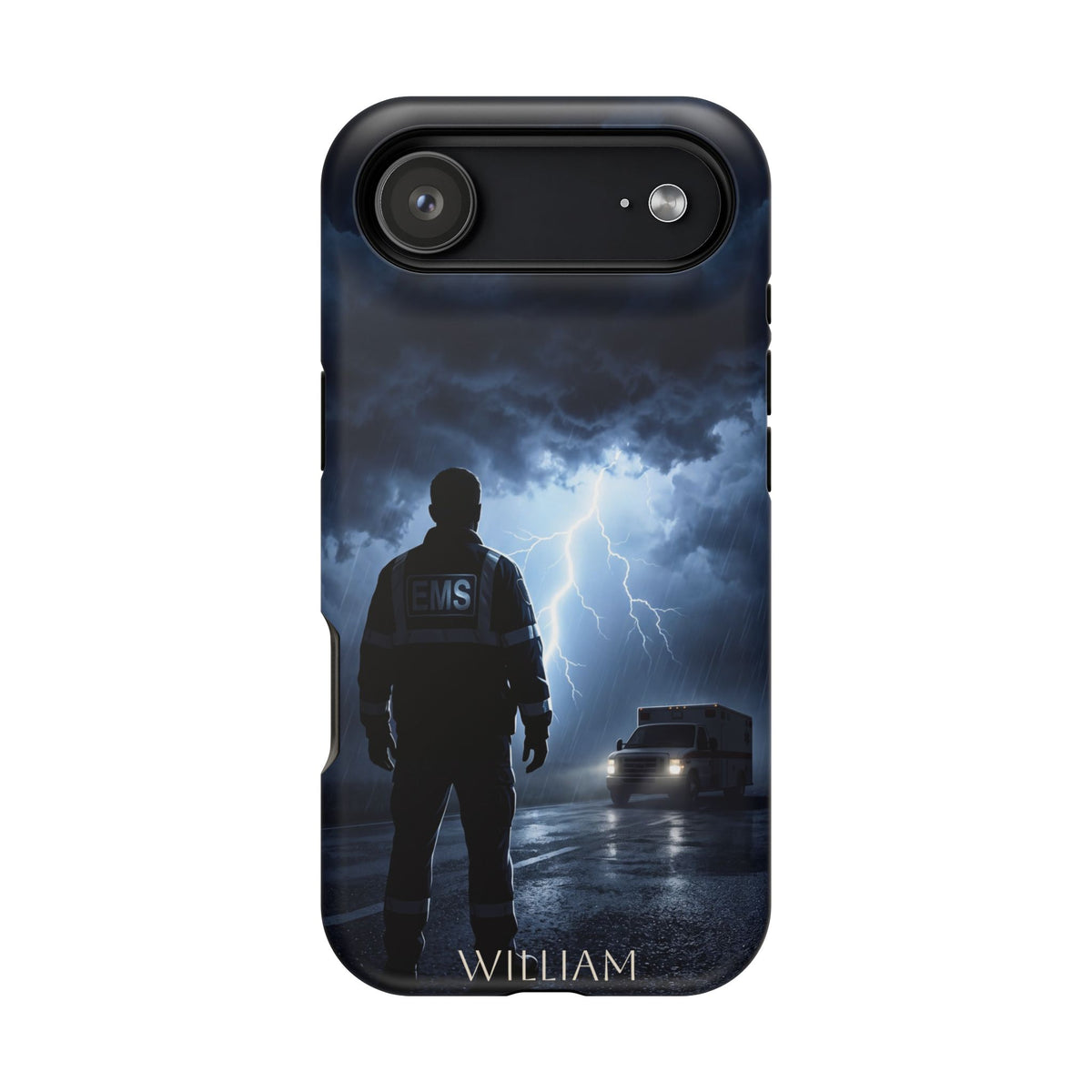 Personalized Lightning Storm EMS Phone Case — Wireless Charging Cover