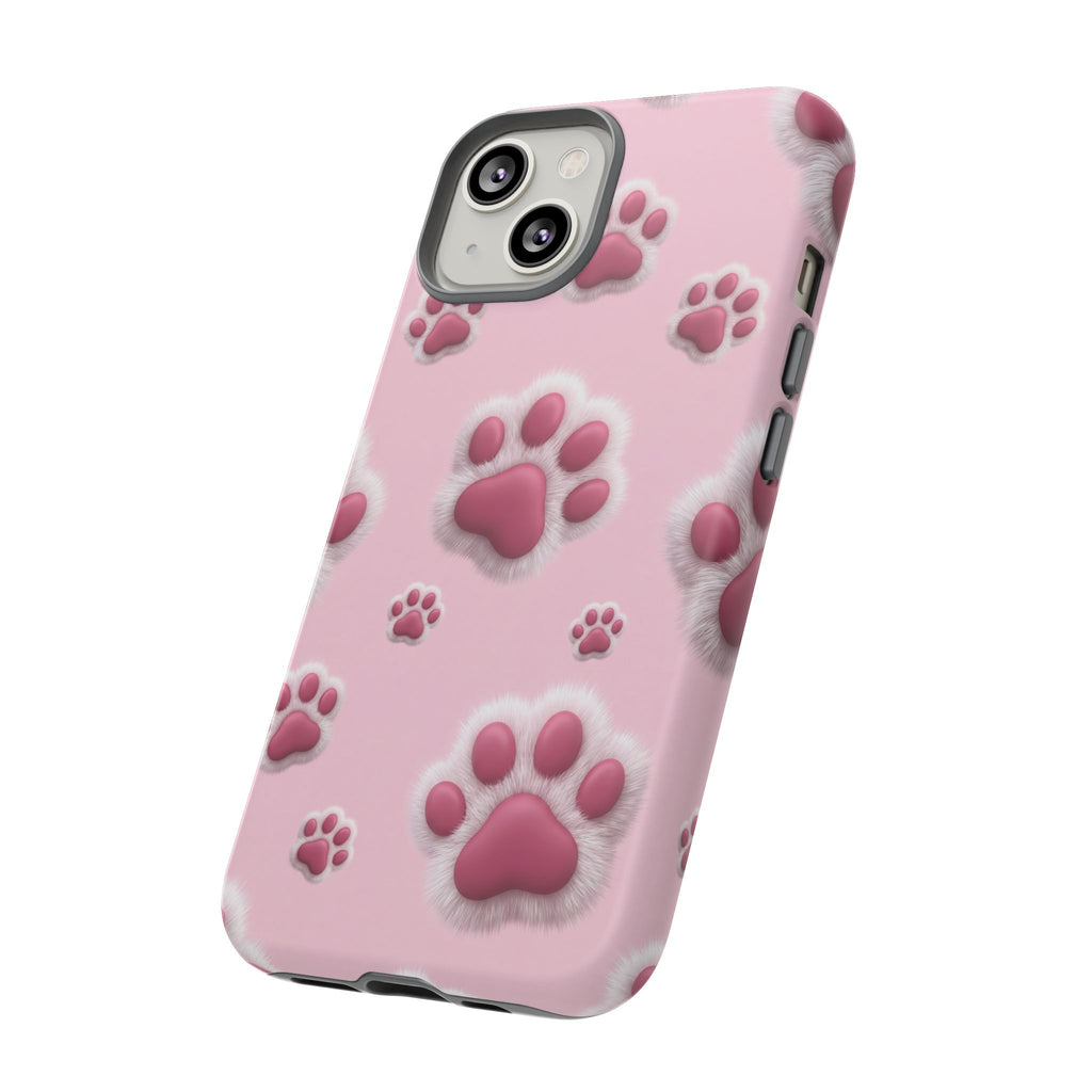 iphone & Samsung - Pink Paws Tough Phone Case — Cute Protective iPhone Cover
