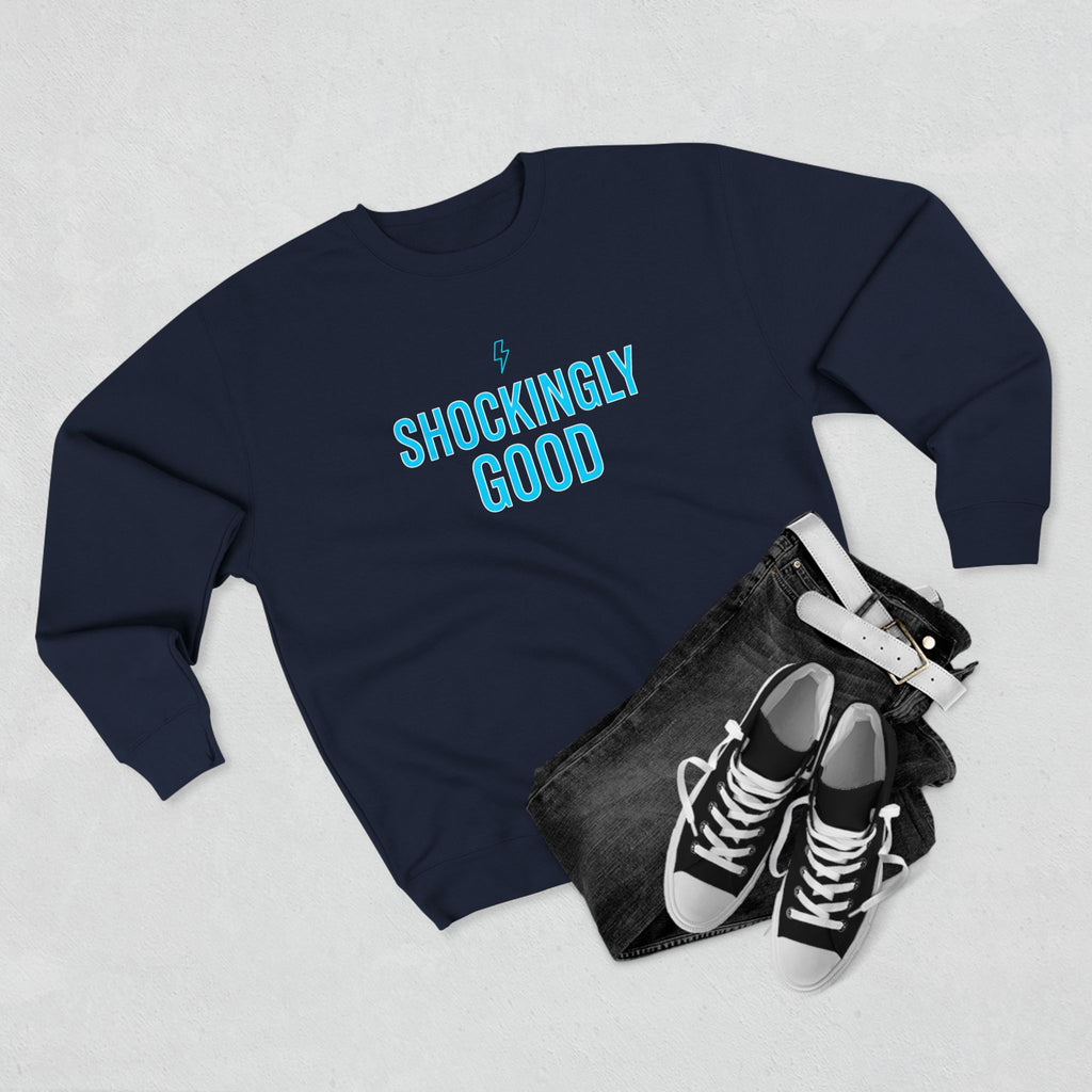 Shockingly Good Electrician Sweatshirt | Funny Electrician Gift Crewneck