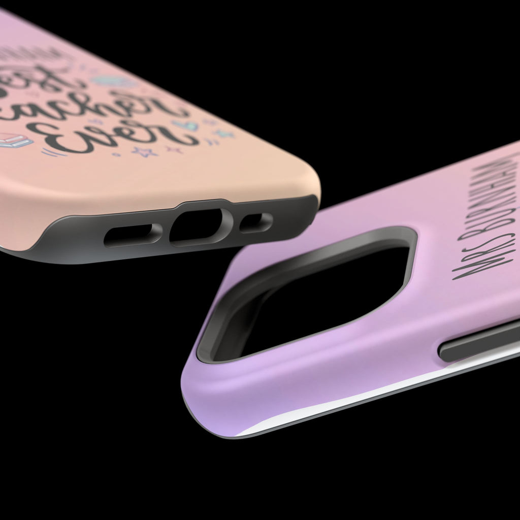 Best Teacher Ever Personalized Phone Case — Wireless Charging Cover