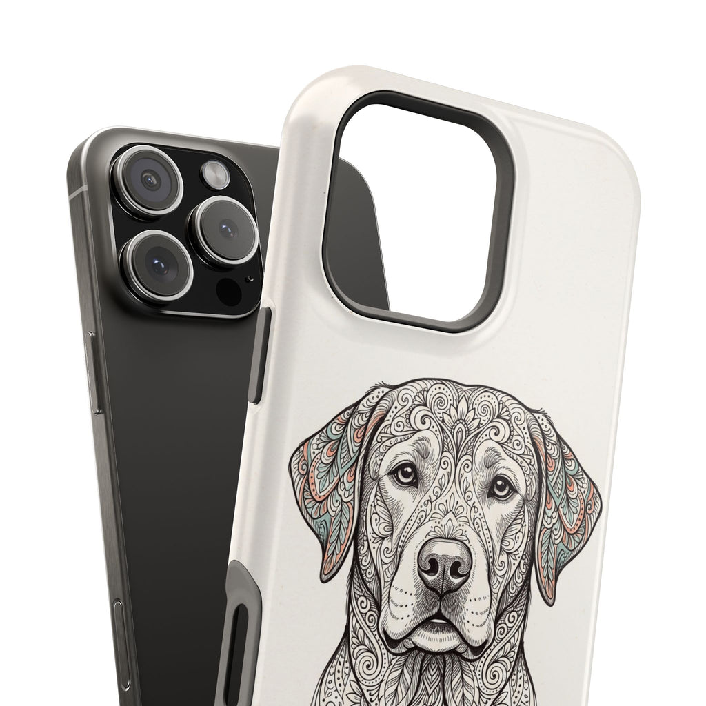 Mandala Labrador Phone Case — Tough Magnetic Case with Wireless Charging