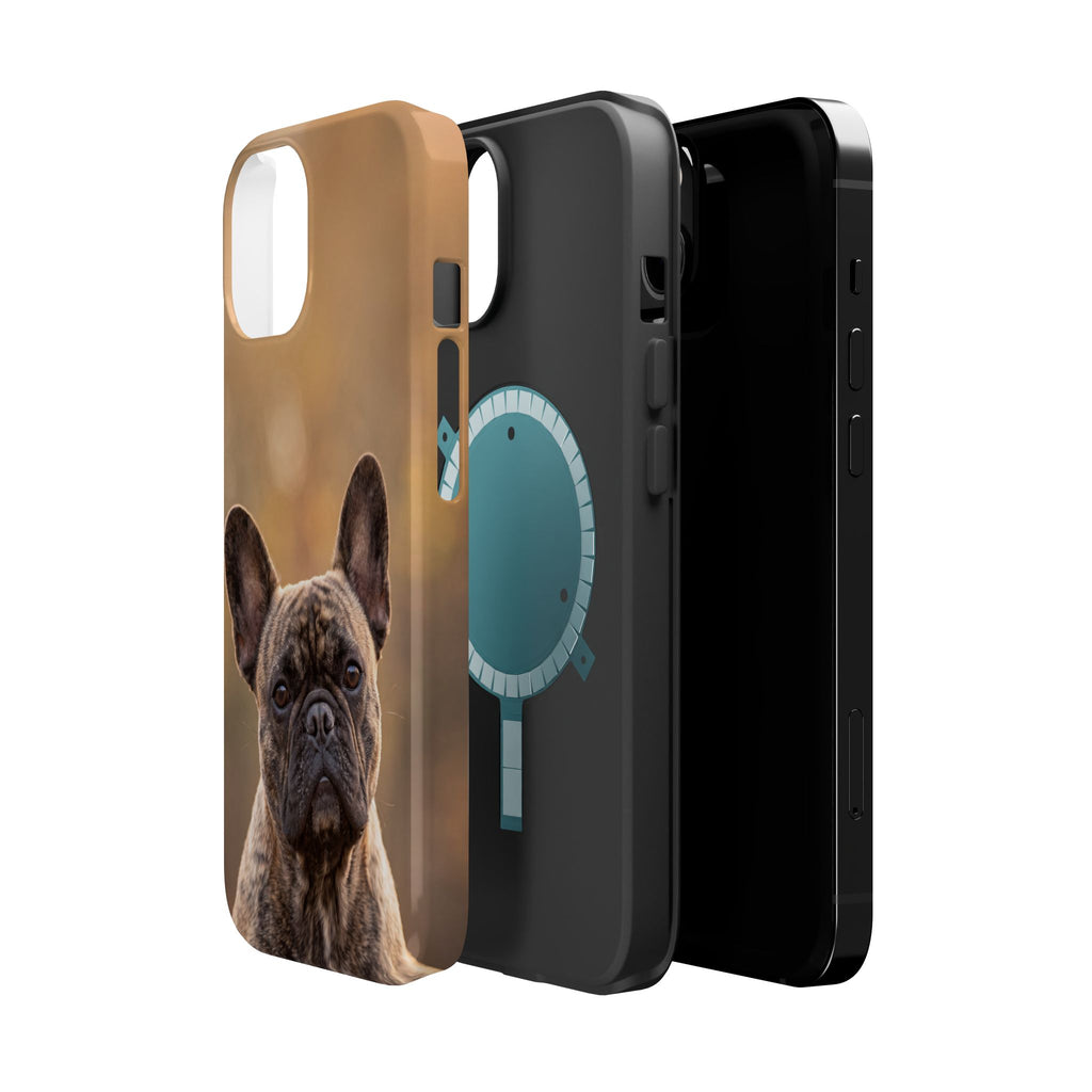 Brindle French Bulldog Phone Case — Impact-Resistant Wireless Charging Cover