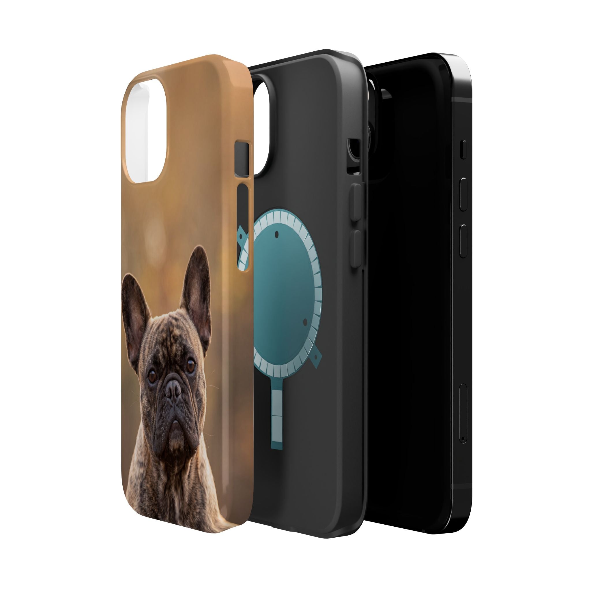 Brindle French Bulldog Phone Case — Impact-Resistant Wireless Charging Cover
