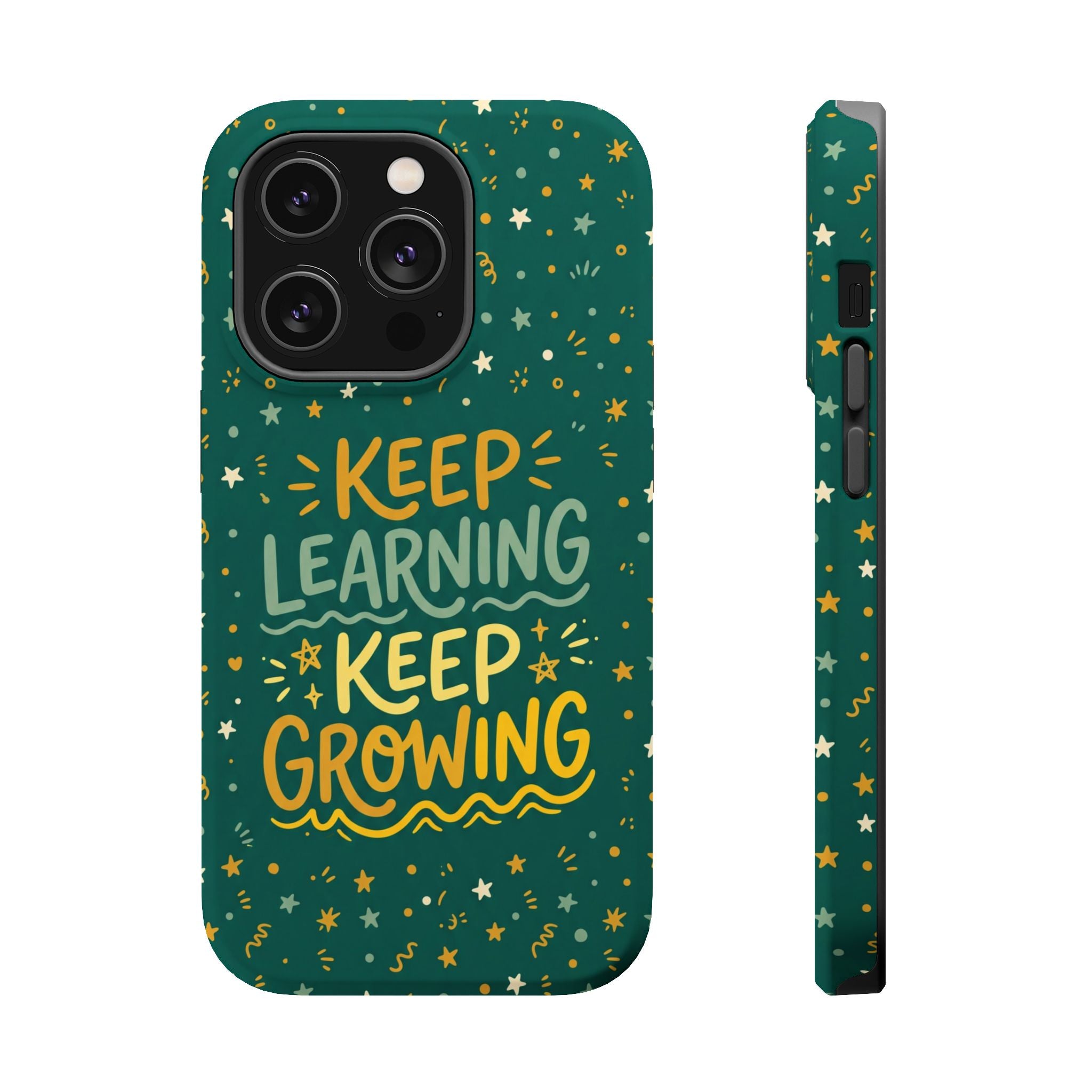 Keep Learning Keep Growing Teacher Phone Case — Wireless Charging Cover