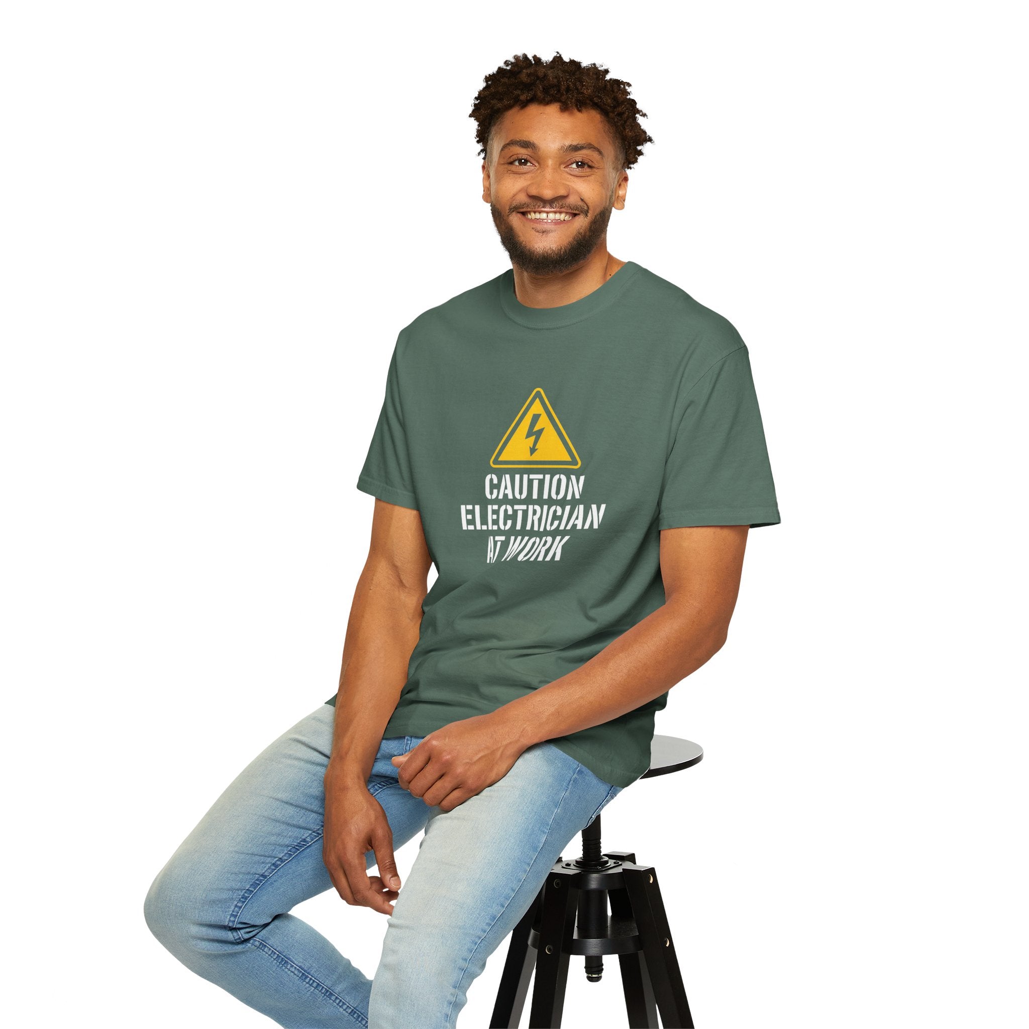 Caution Electrician At Work T-Shirt